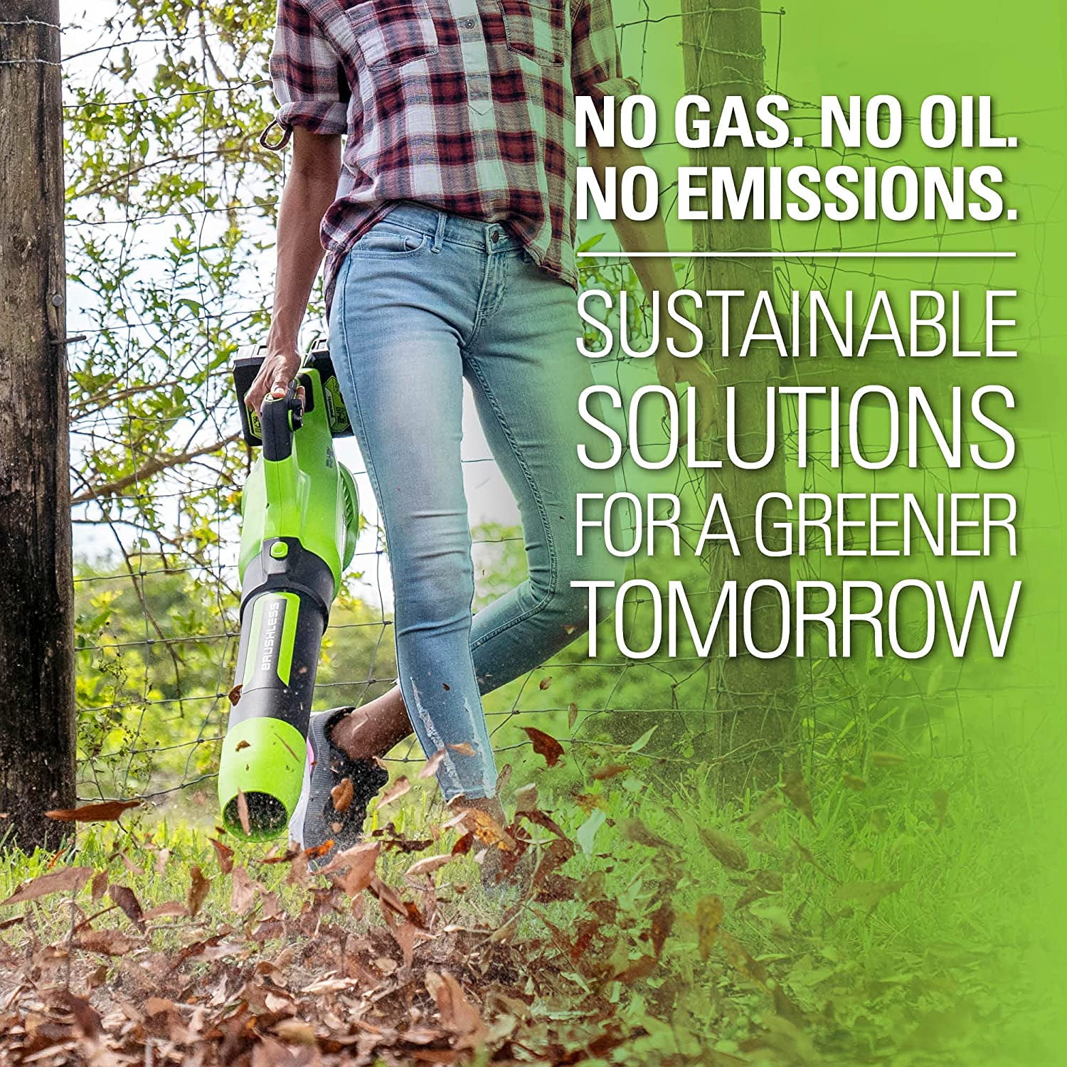Greenworks 48V Cordless Brushless Axial Leaf Blower with (2) 4.0Ah Batteries and Dual Port Rapid Charger (140 MPH, 585 CFM) 4iumi