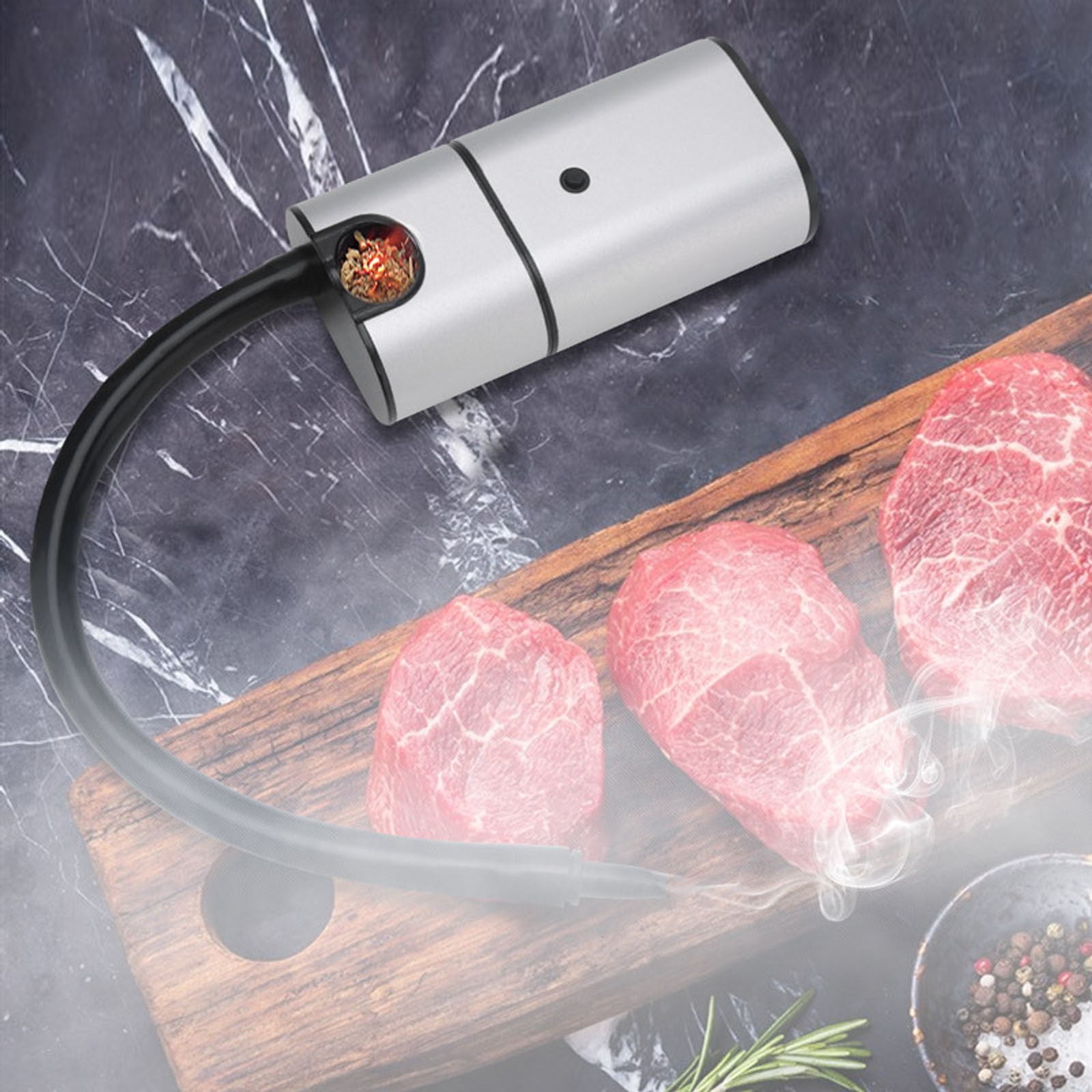 VALSEEL Portable Cold Smoke Generator for BBQ Grills and Smokers (Silver, 8 in) 7qbz8