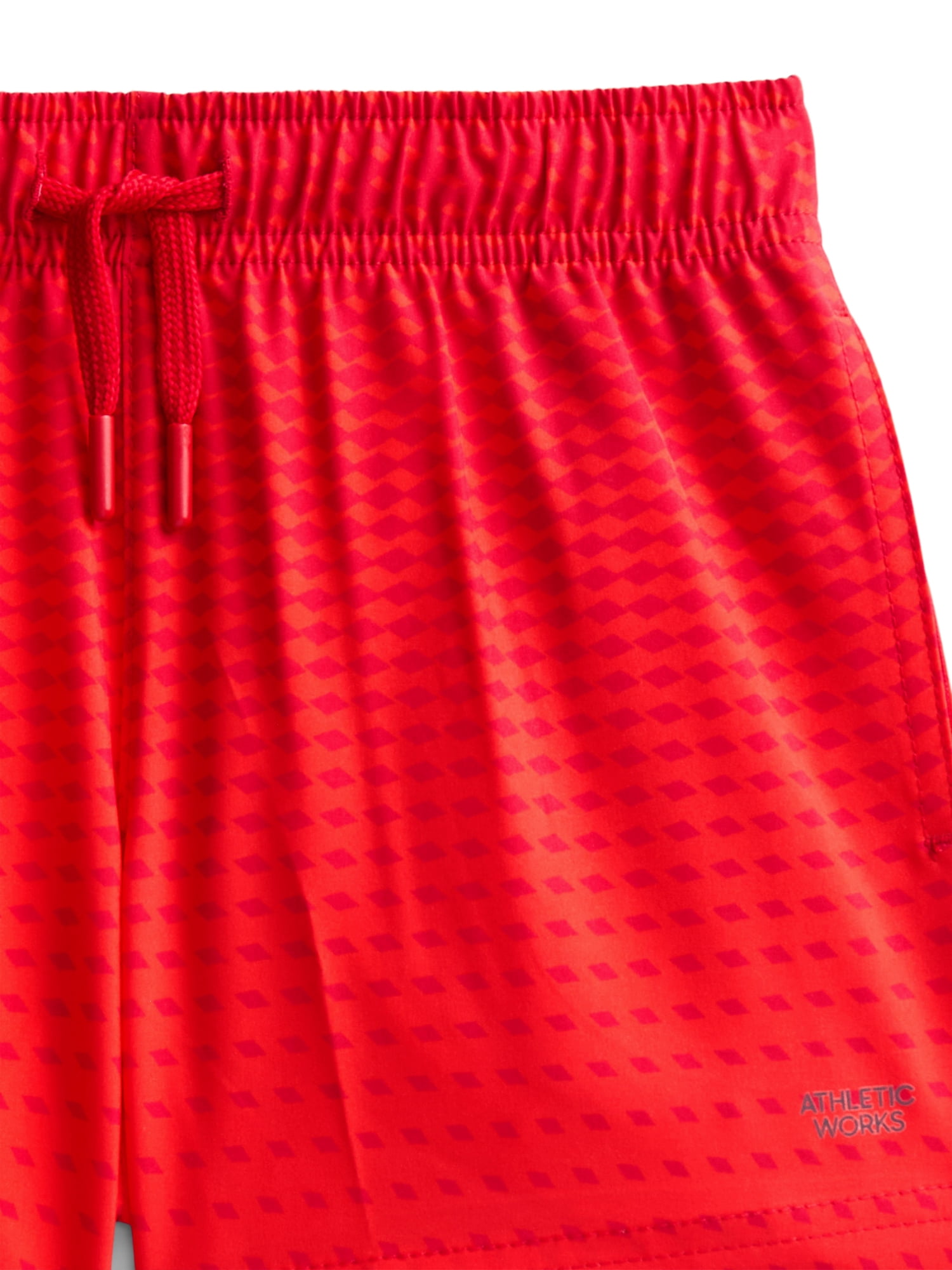 Athletic Works Boys Soccer Shorts, Lightweight Quick-Dry Athletic Apparel (Red, XS) 4muqf