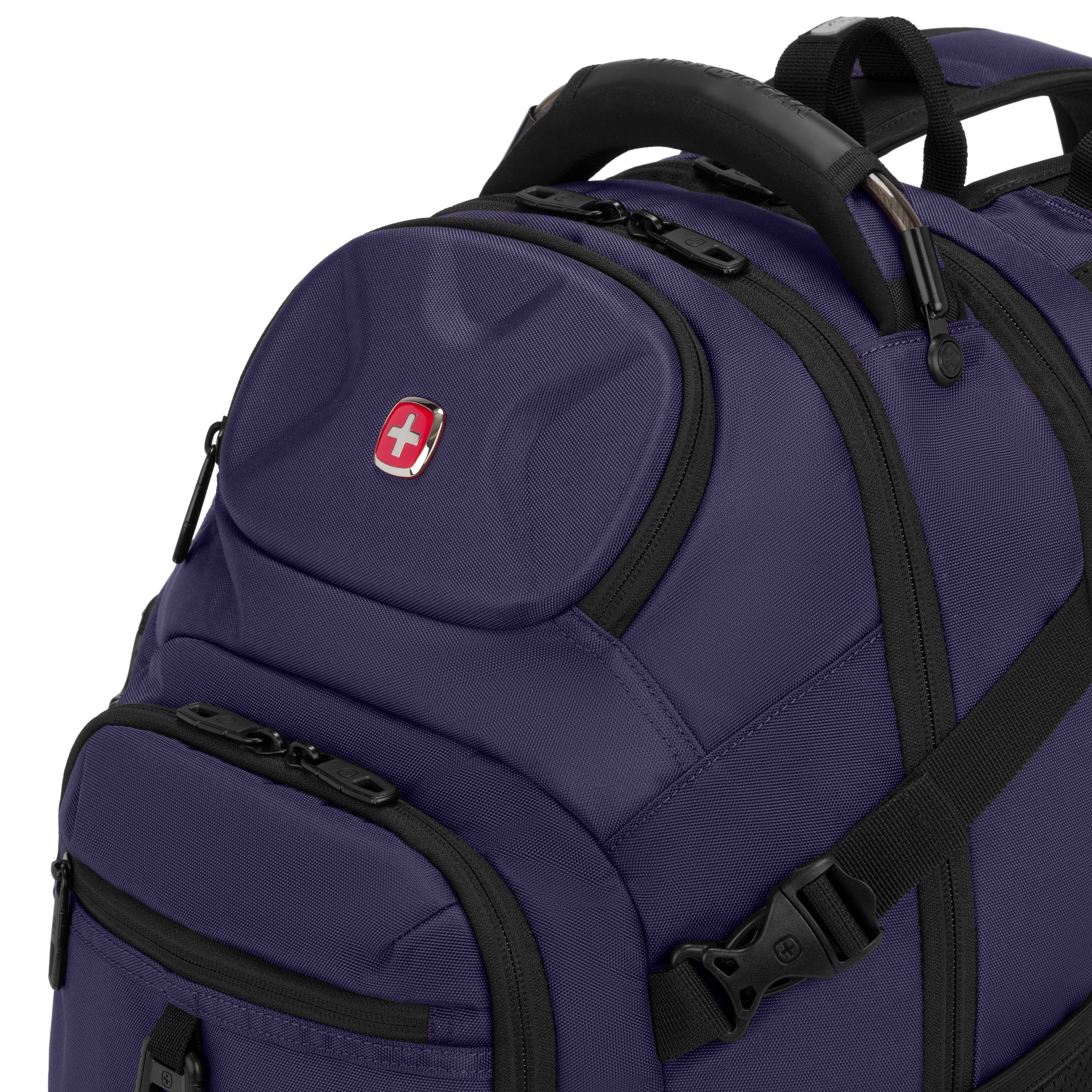 SWISSGEAR Stride ScanSmart Laptop Backpack, Ergonomic Travel Bag for 17 in Laptops (Peacoat Blue, 18 x 13.25 x 7.5 in) h9zll