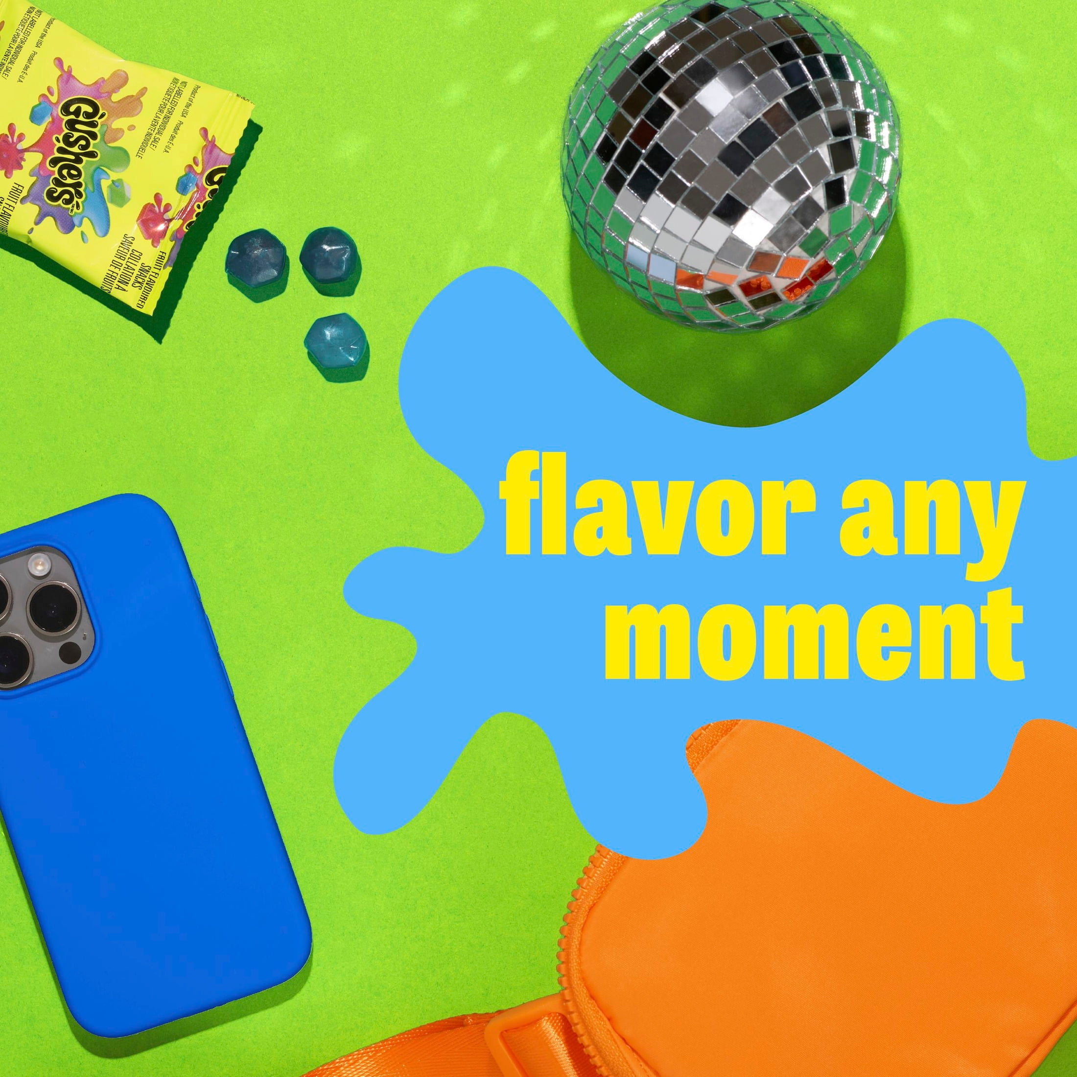 Gushers Fruit Flavored Snacks, Valentine's Day Edition, Juicy Center Chewy Treats (Blueberry Grape & Sour Blue Raspberry, 20 Ct, 16 oz) hr2nu