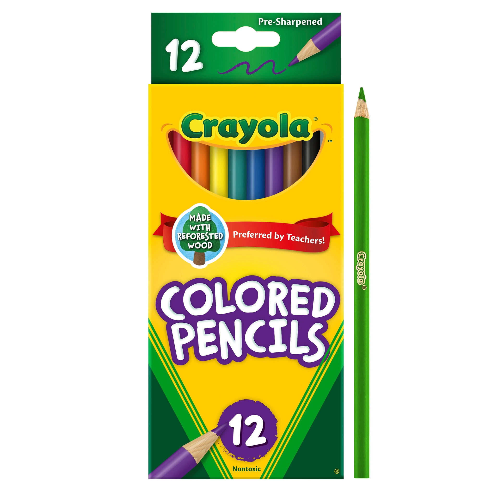 Crayola Colored Pencils, Pre-sharpened Drawing Art Supplies, Assorted Colors (48 Packs, 12 Count Each) sz9if