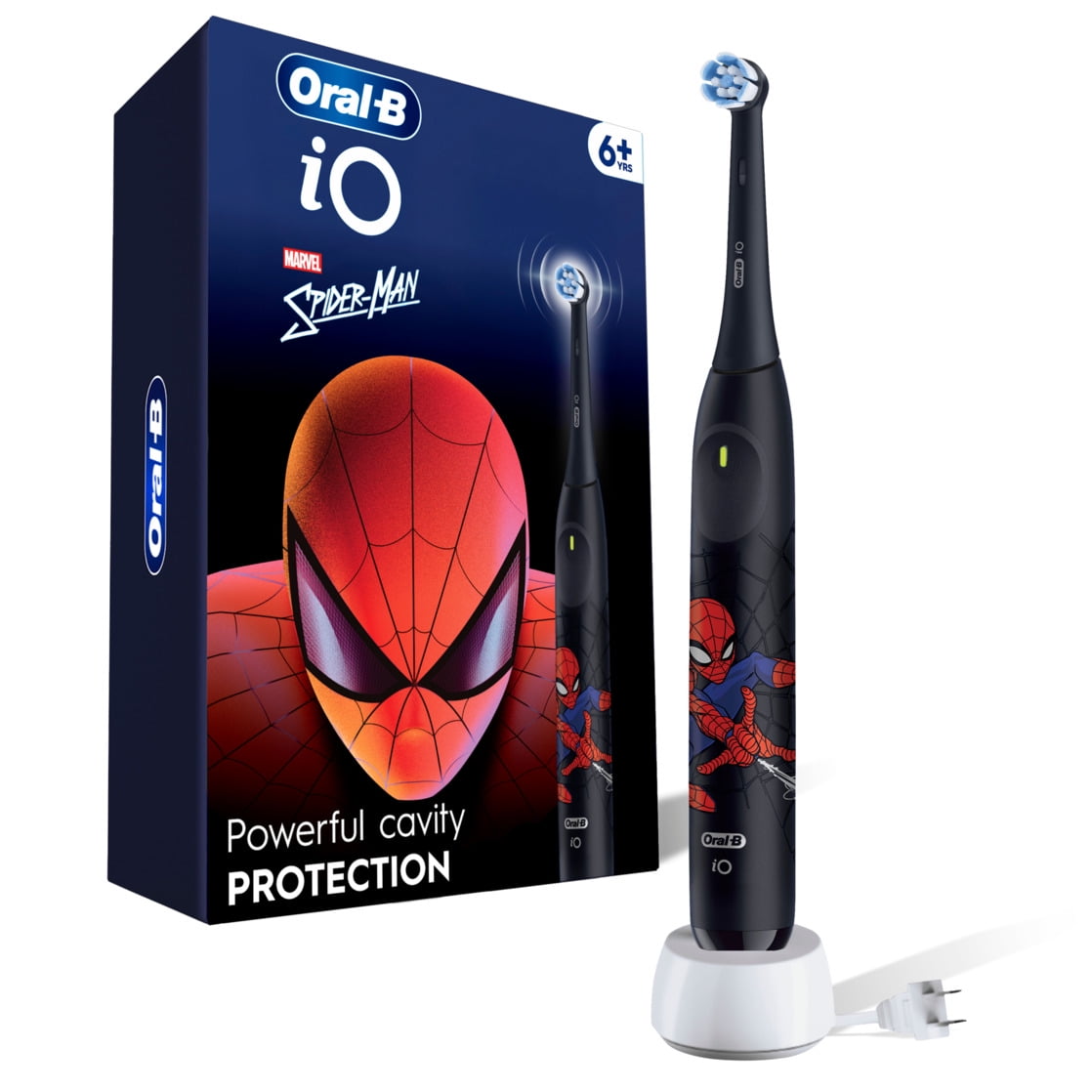 Oral-B iO Kids Rechargeable Electric Toothbrush (Spiderman, 1 Count) 8n2ra