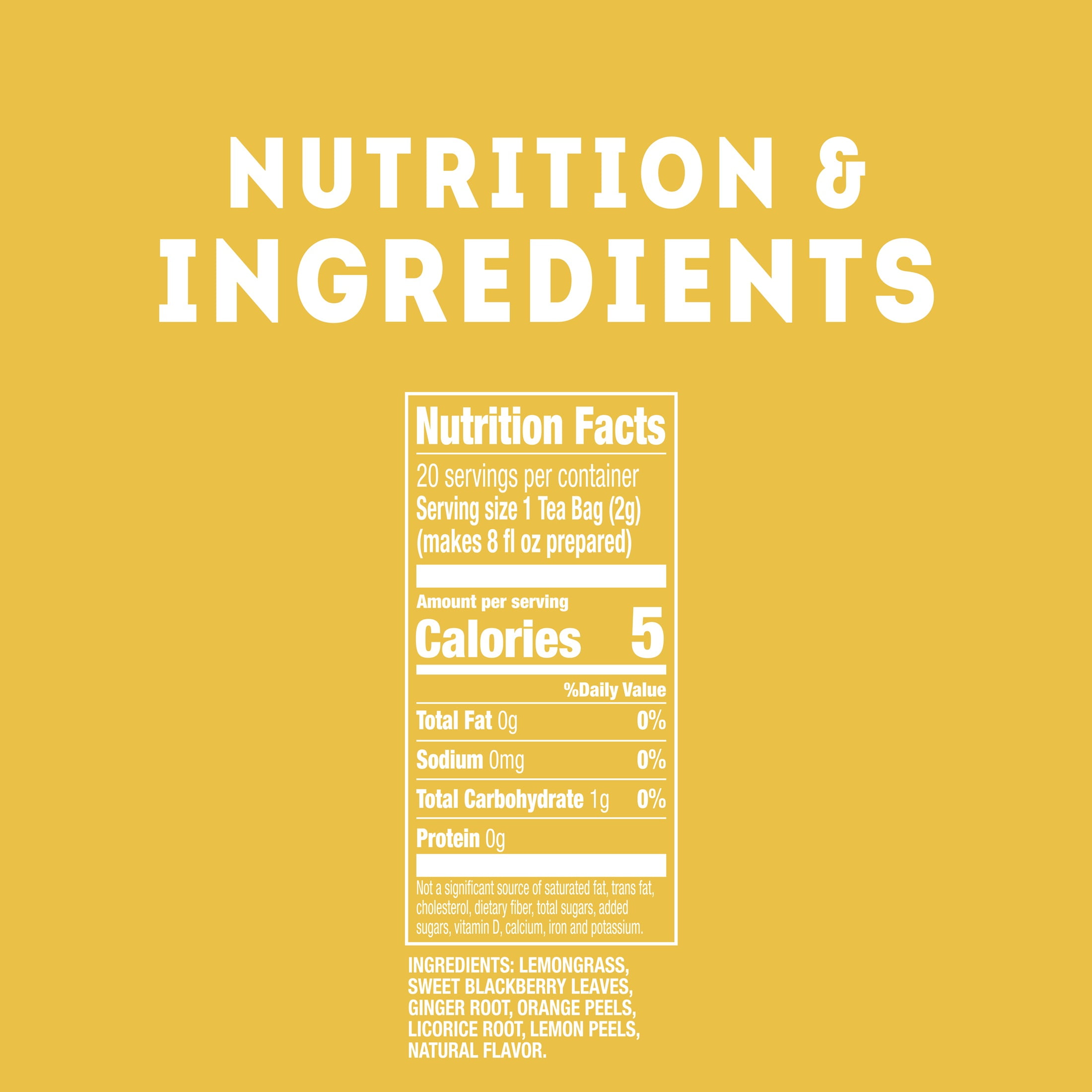 Lipton Lemon Ginger Refresh Herbal Tea, Caffeine Free, Fruit Infused (20 count, pack of 4) ecnmd