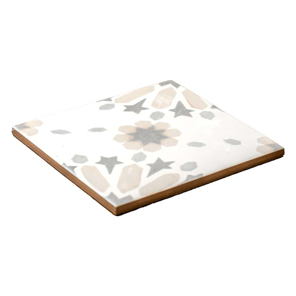 The Tile Life Dahlia Porcelain Floor and Wall Tile (Beige, 6 in x 6 in, 25 Pack) 0egbf