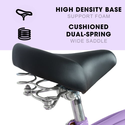 RAISTYW 26 in Cruiser Bike for Women, 7-Speed Commuter Bicycle with Rear Rack and Fenders (Purple, 26 in) cubzo