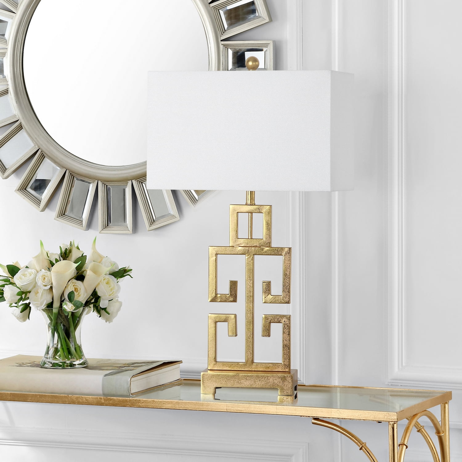 Safavieh Greek Key Table Lamp (Antique Gold, 29 in) 0d2fn