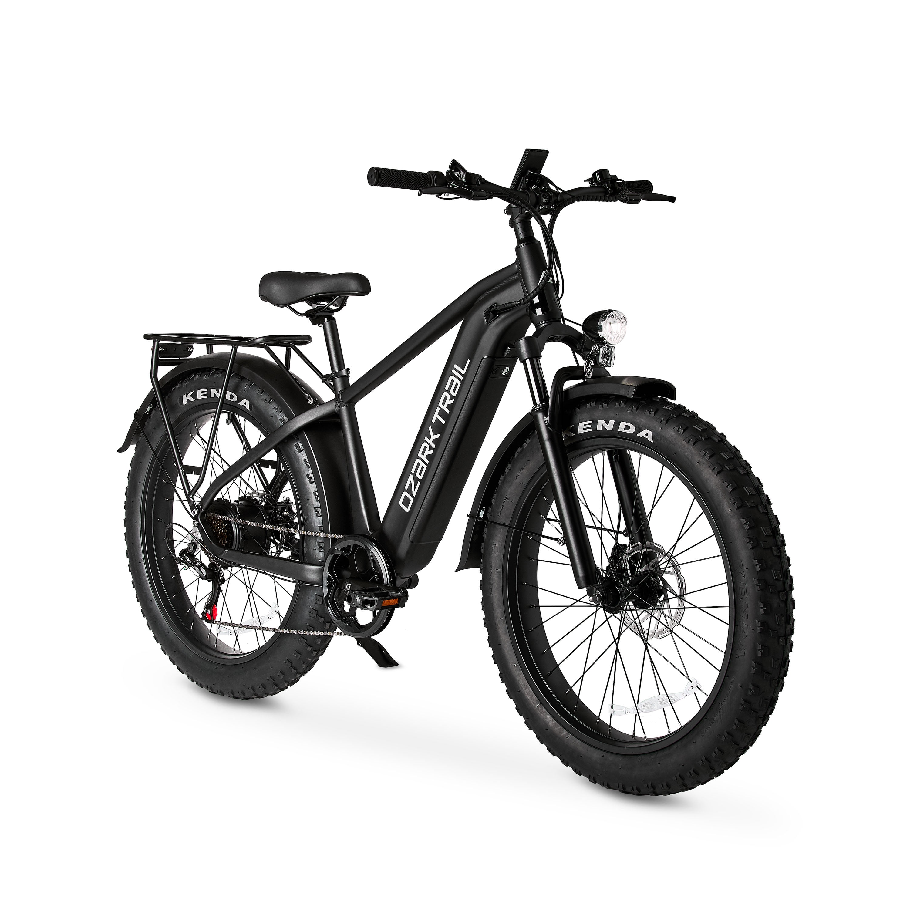 Ozark Trail M.3 Ranger+ Electric Fat Tire Bike, All-Terrain Commuter, 500W Motor, 48V Battery (Black, 26 in) b3y3l
