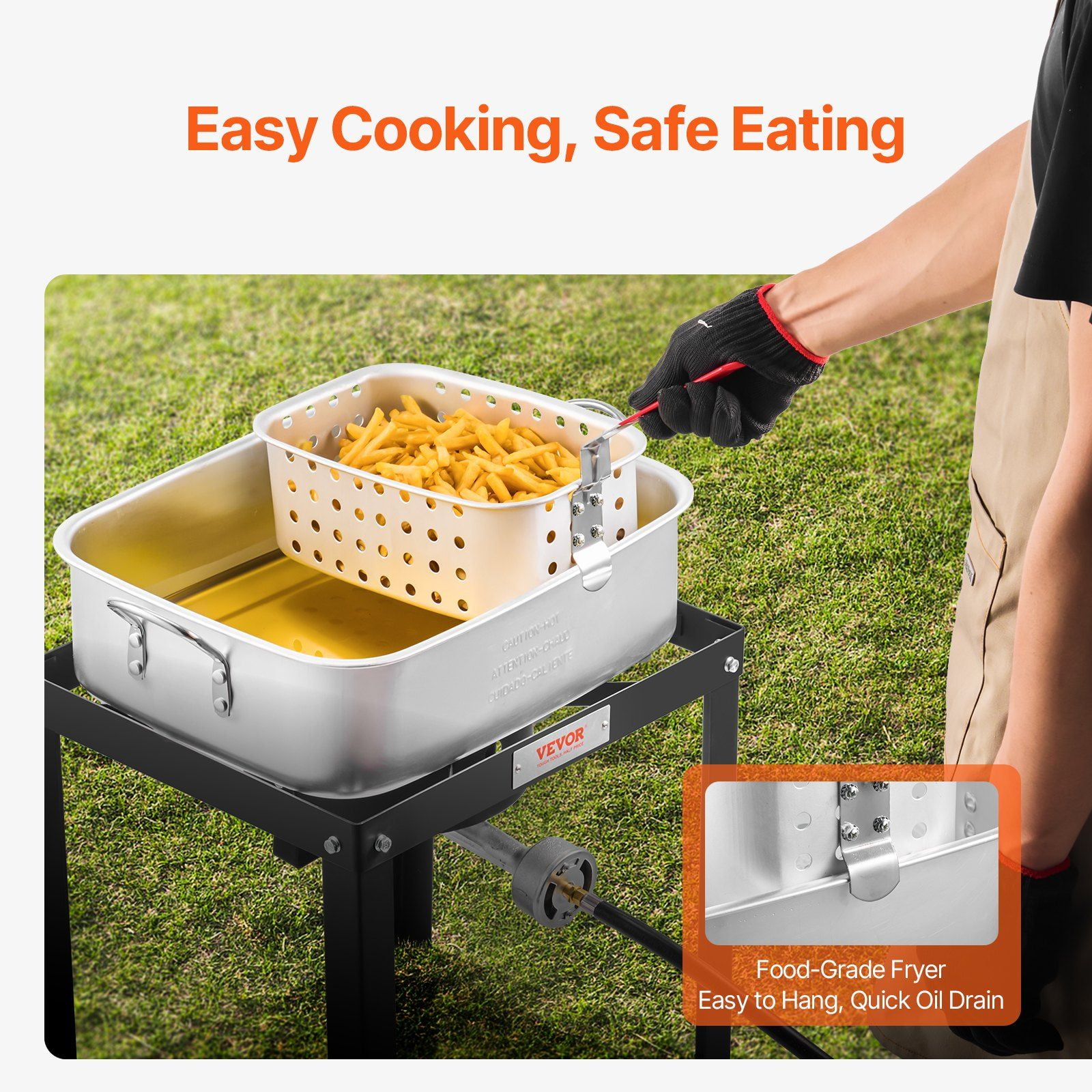 Outdoor Propane Deep Fryer Kit with 2 Baskets (18 Qt) 1p5ka - Image 5
