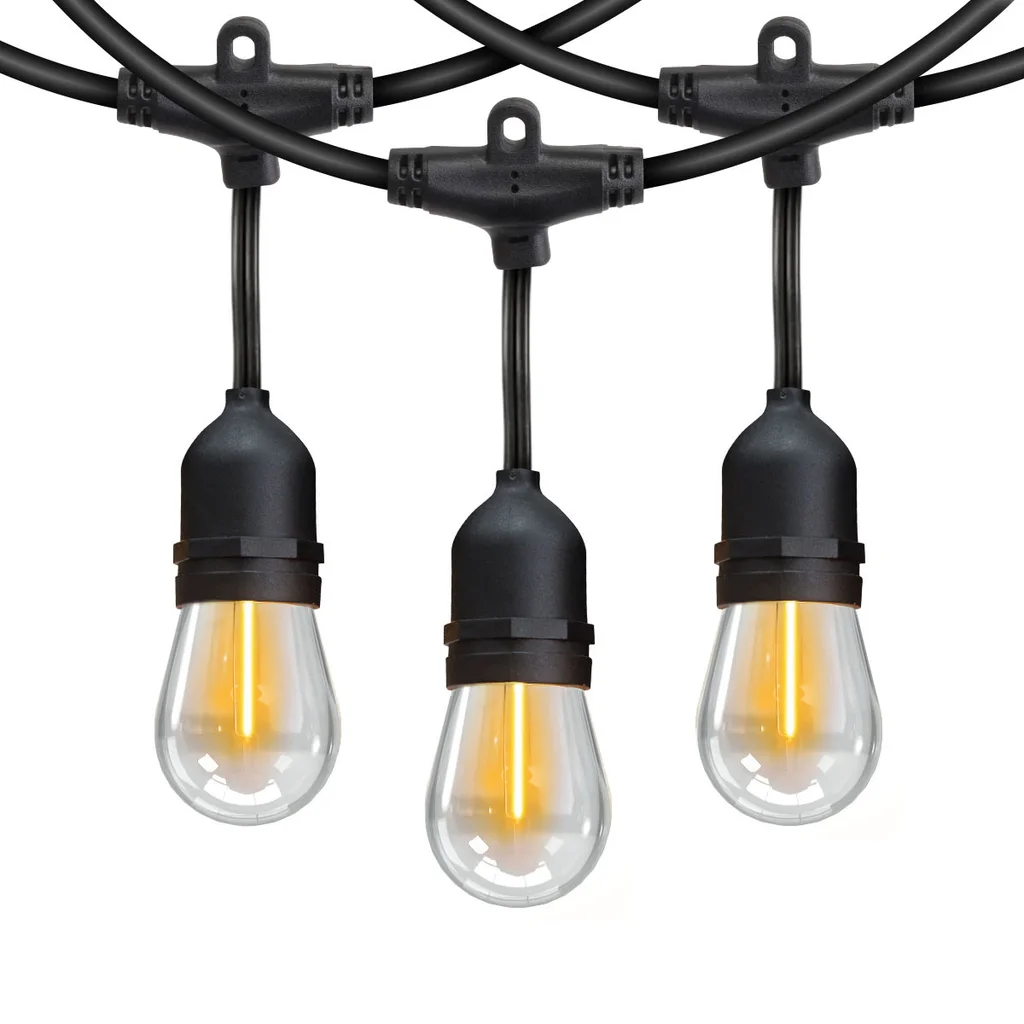 Feit Electric LED String Light, Weather-Resistant Outdoor Patio Lighting (Warm White, 48 ft) 6qrr5