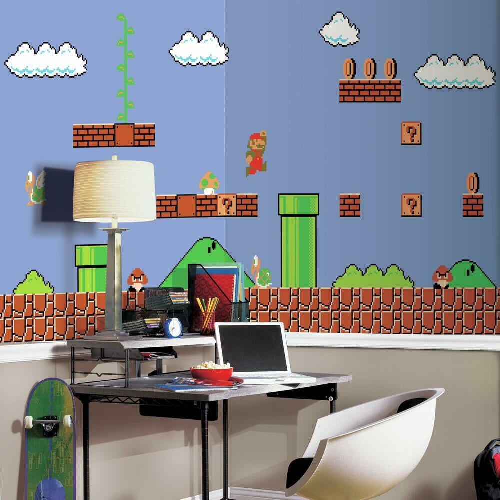 RoomMates Super Mario Retro XL Wall Mural (6 ft x 10.5 ft) yzgc1