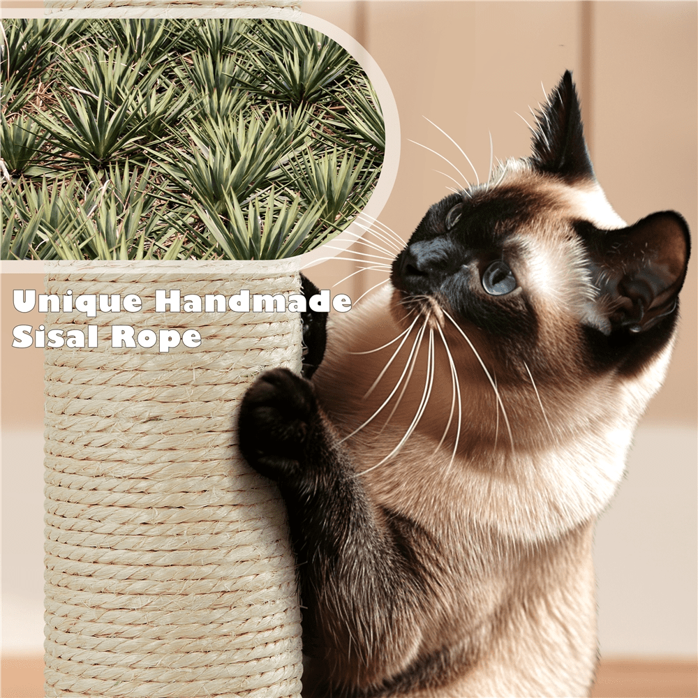 Yaheetech Multi-Level Cat Tree with Double Condos and Scratching Posts (Dark Gray, 53.9 in) ftvcx - Image 10