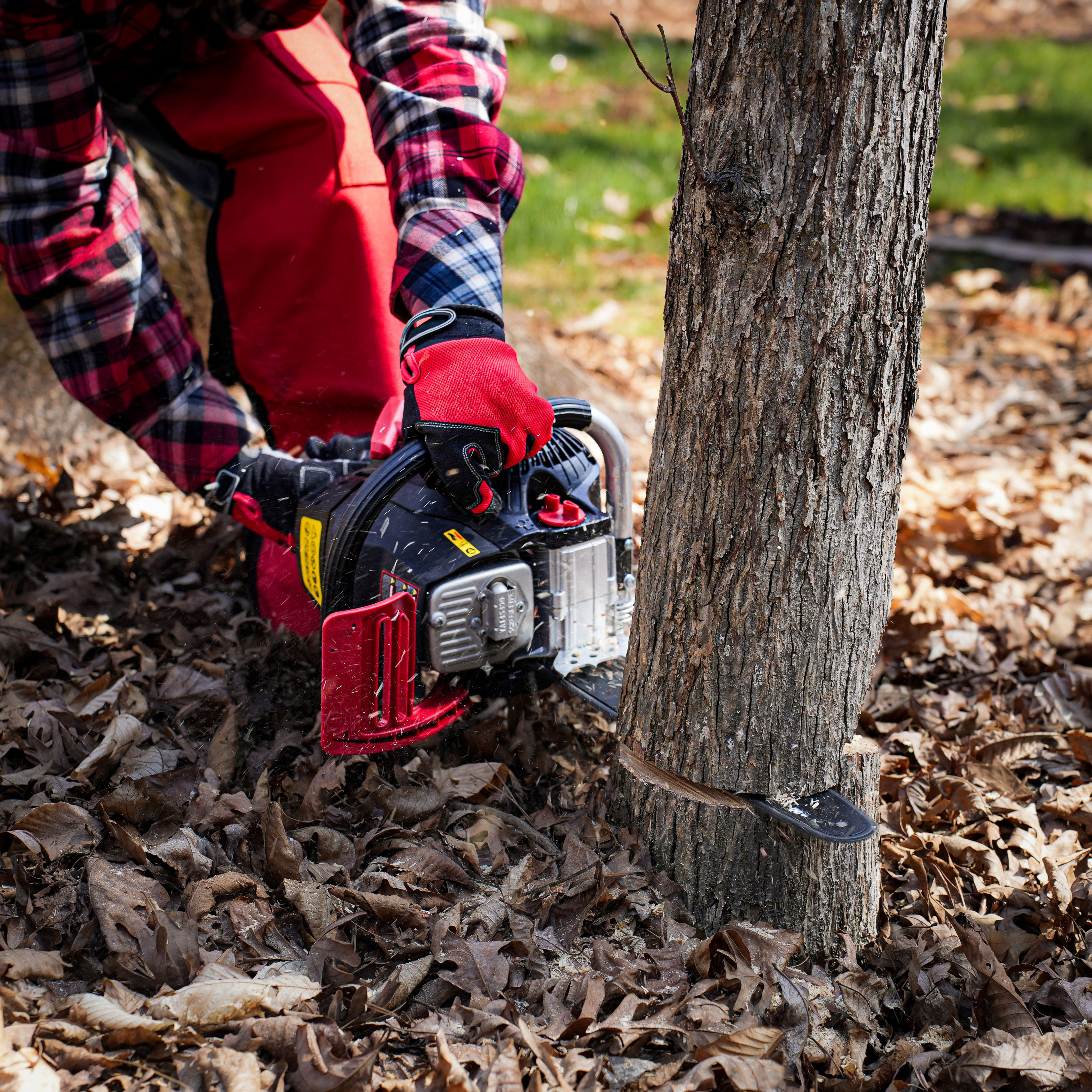 Hyper Tough 16 in 46cc 4-Cycle Gas Powered Chainsaw (Red, 16 in) h7dup
