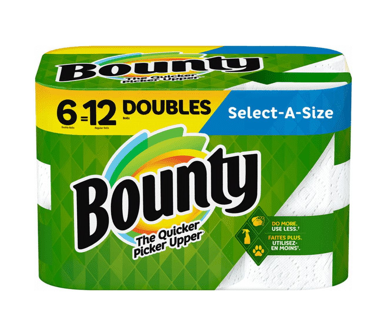 Bounty Select-A-Size Paper Towels, Highly Absorbent Kitchen Cleaning Sheets (White, 6 Double Rolls) 0fc15
