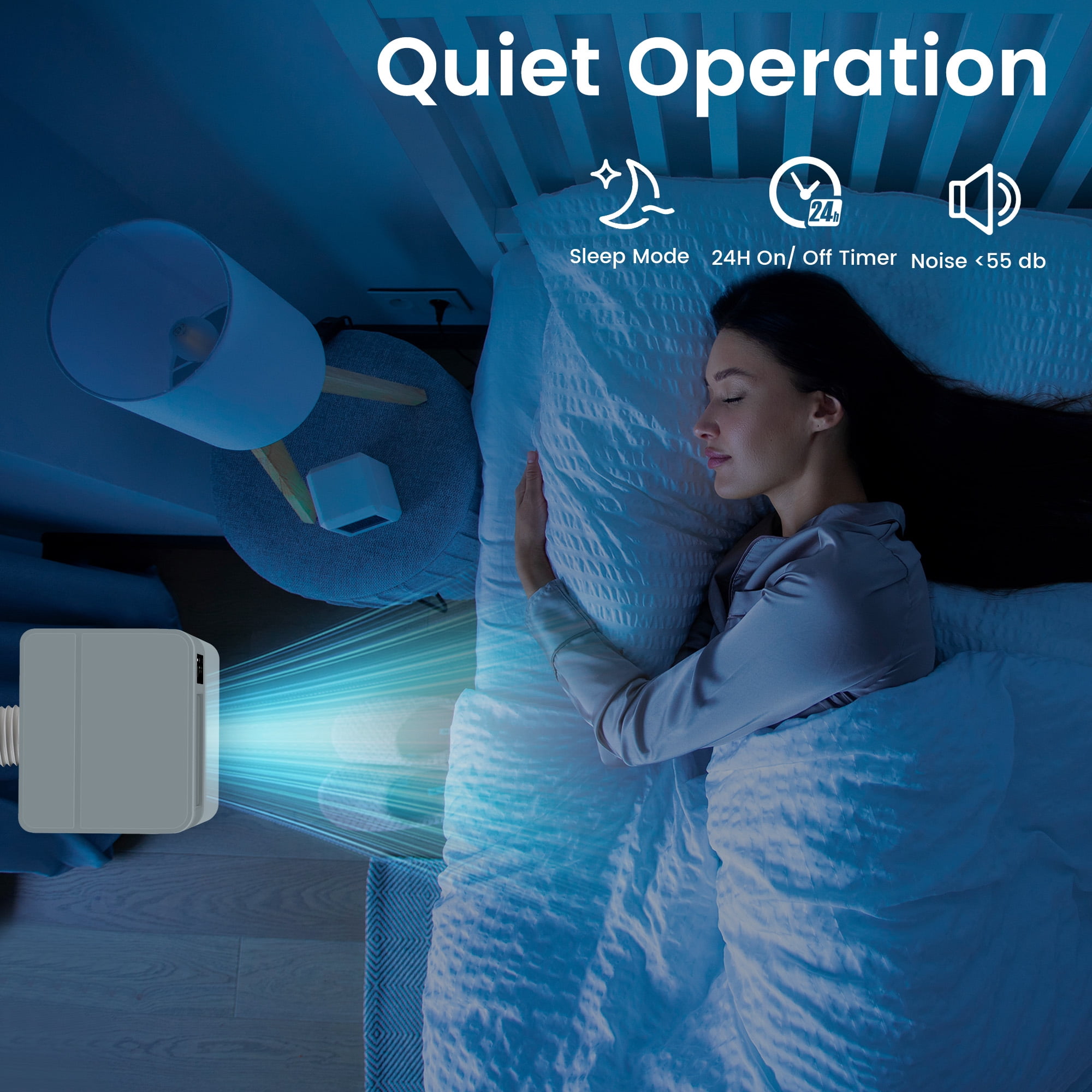 Auseo 8,000 BTU Portable Air Conditioner, Efficient Cooling for Rooms up to 450 Sq. Ft. with Remote Control and Sleep Mode (White) ynhhx