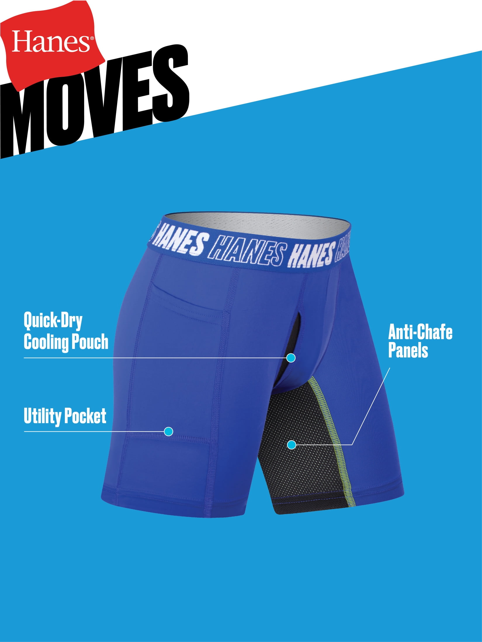 Hanes Boys Long-Leg Boxer Briefs, Moisture-Wicking Anti-Chafing Underwear (Grey, 5-Pack) rz3l4