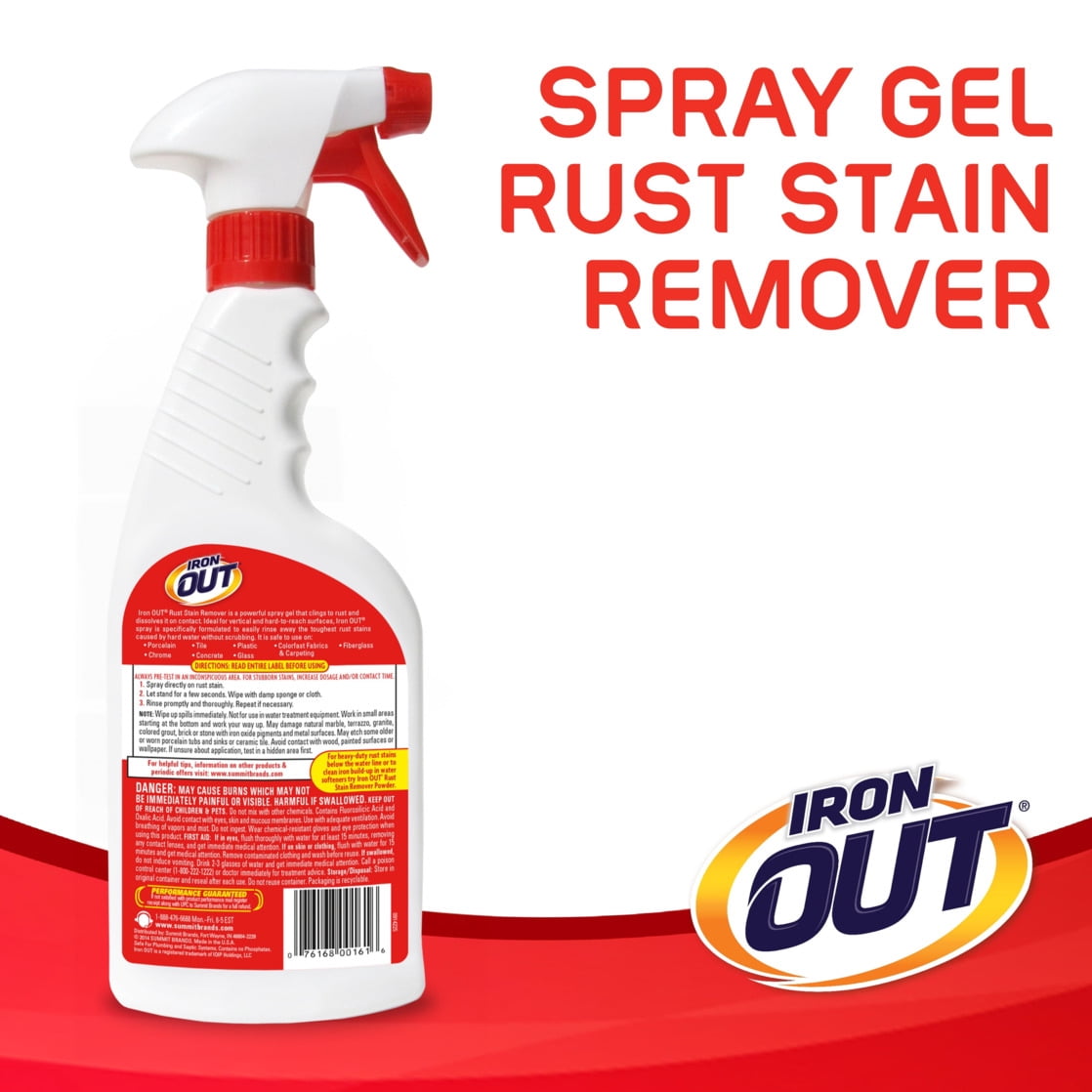 Iron OUT Rust Stain Remover Spray Gel (Heavy-Duty, 24 fl oz) 5z0zi