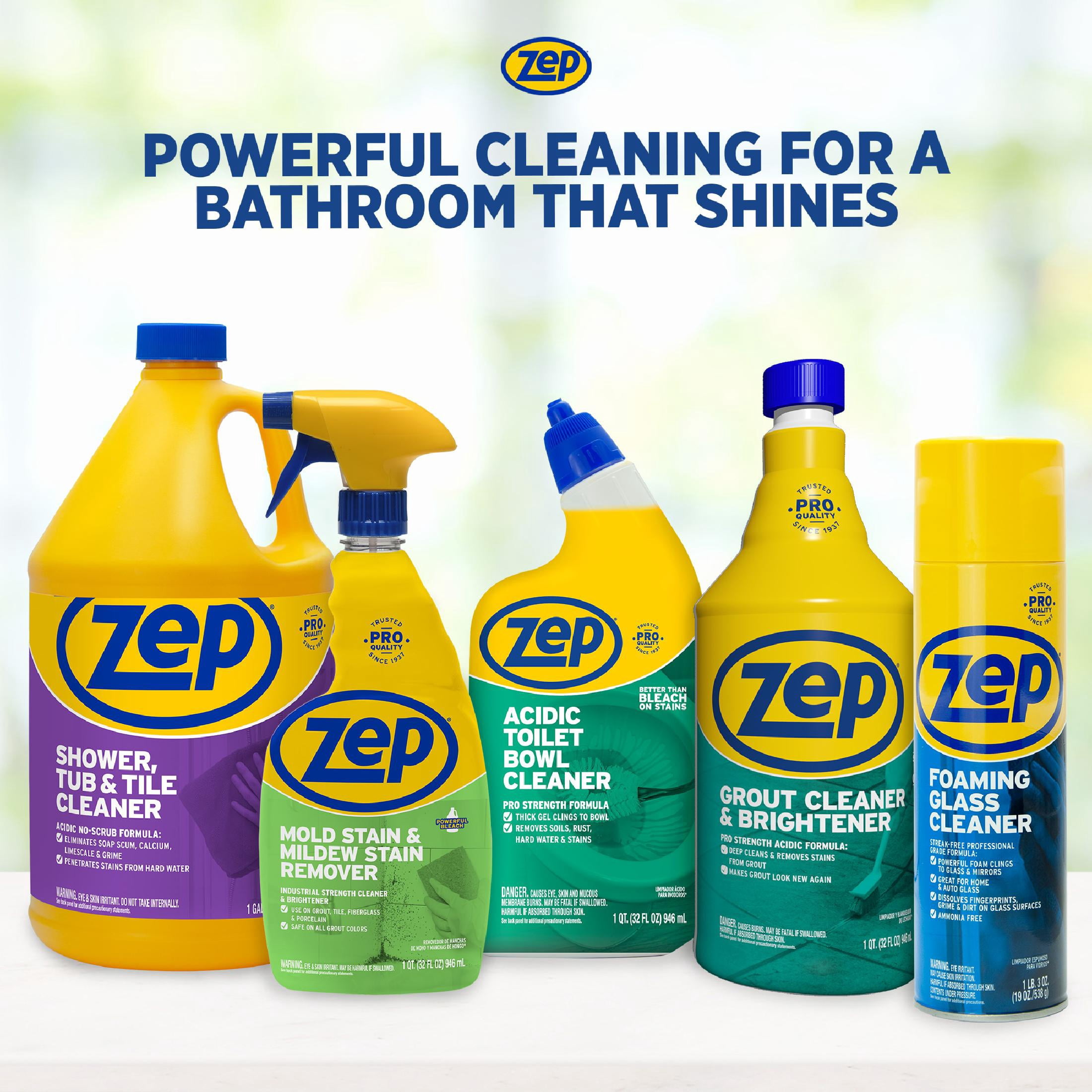 Zep Pro Strength Acidic Toilet Bowl Cleaner, Deep Cleaning Gel for Hard Water and Rust (Green, 32 fl oz) tjt5b