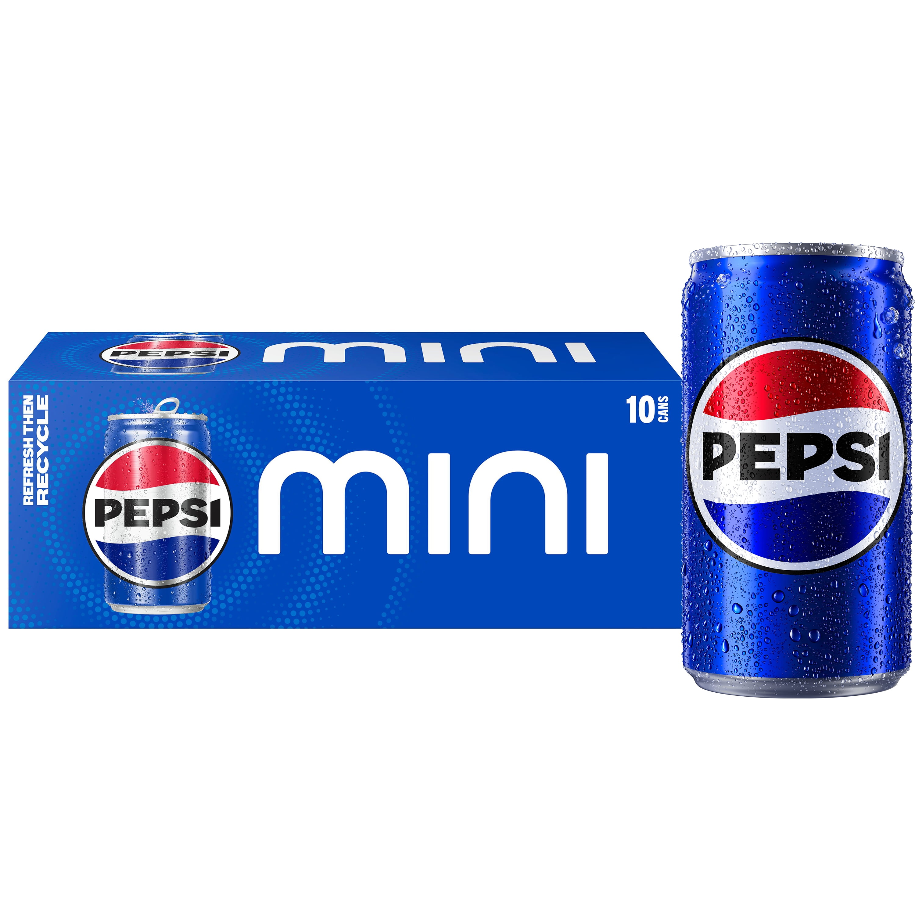 Pepsi Cola Soda Pop, Refreshing Carbonated Beverage (Original, 7.5 fl oz 10 Pack) ts3cj