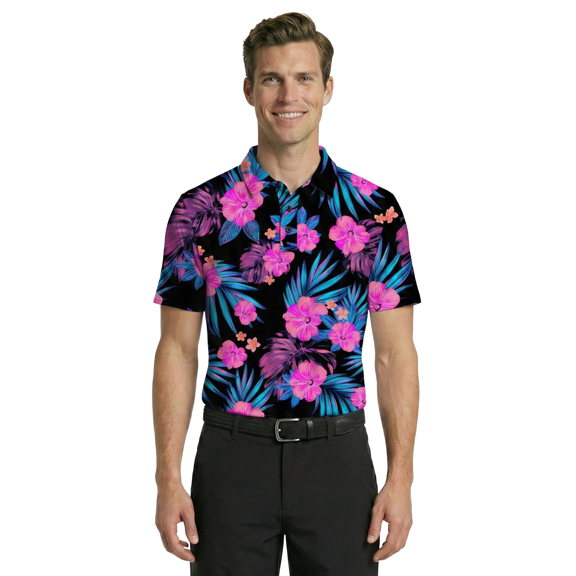 Birdie Bound Men's Novelty Golf Polo Shirt (Black, XS-4XLT) 6q9rn