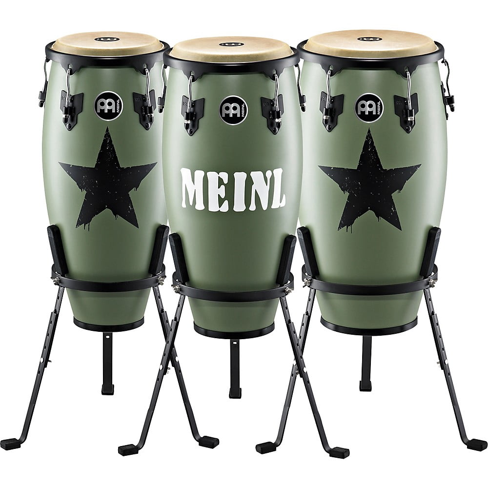 Meinl Headliner Designer Wood Conga Drum with Basket Stand (Vintage Wine Barrel, 11 in) smal6