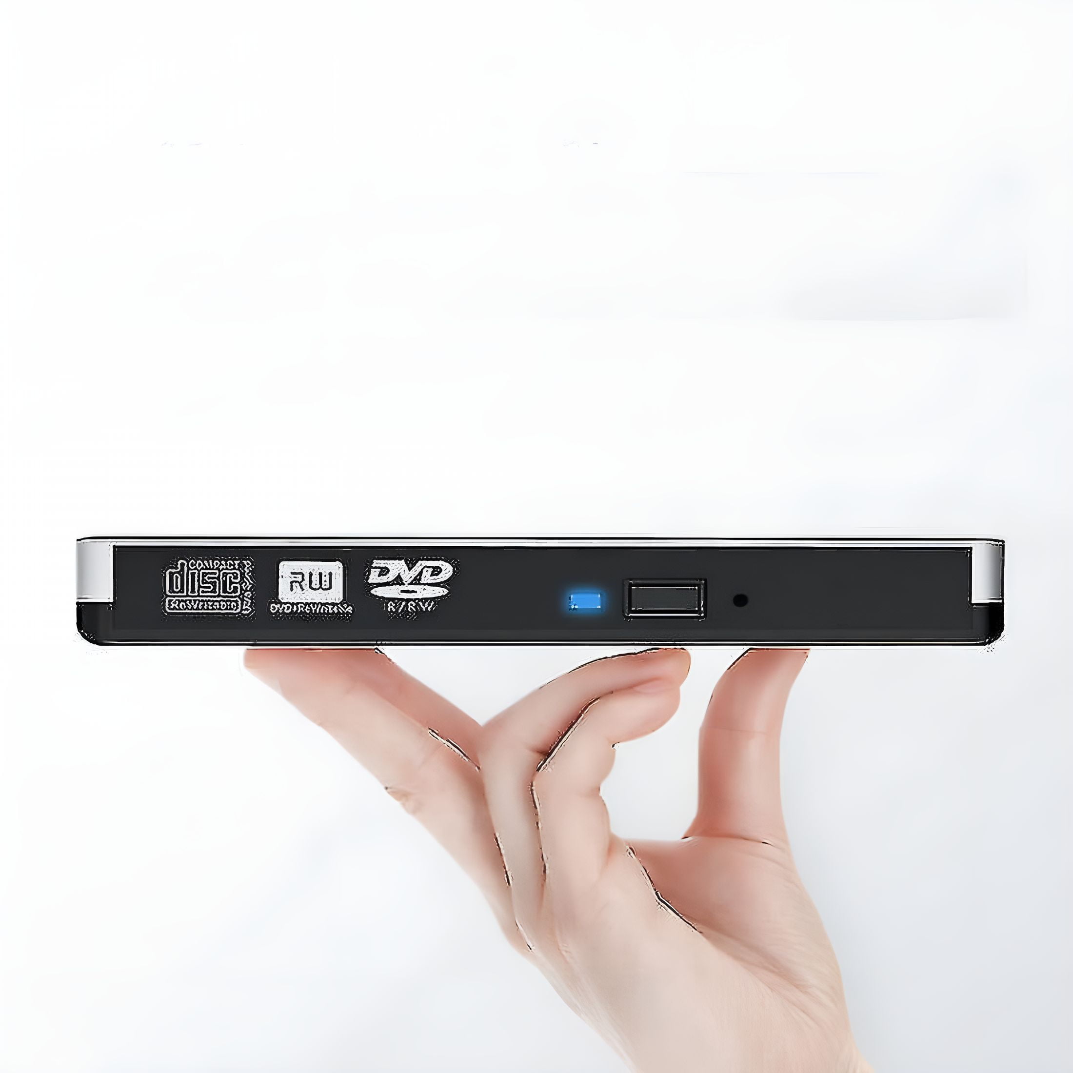 GJX Portable CD Player External USB 3.0 Optical Drive for Laptop and Desktop (Black, 6 in x 5.7 in x 0.7 in) 4sf34