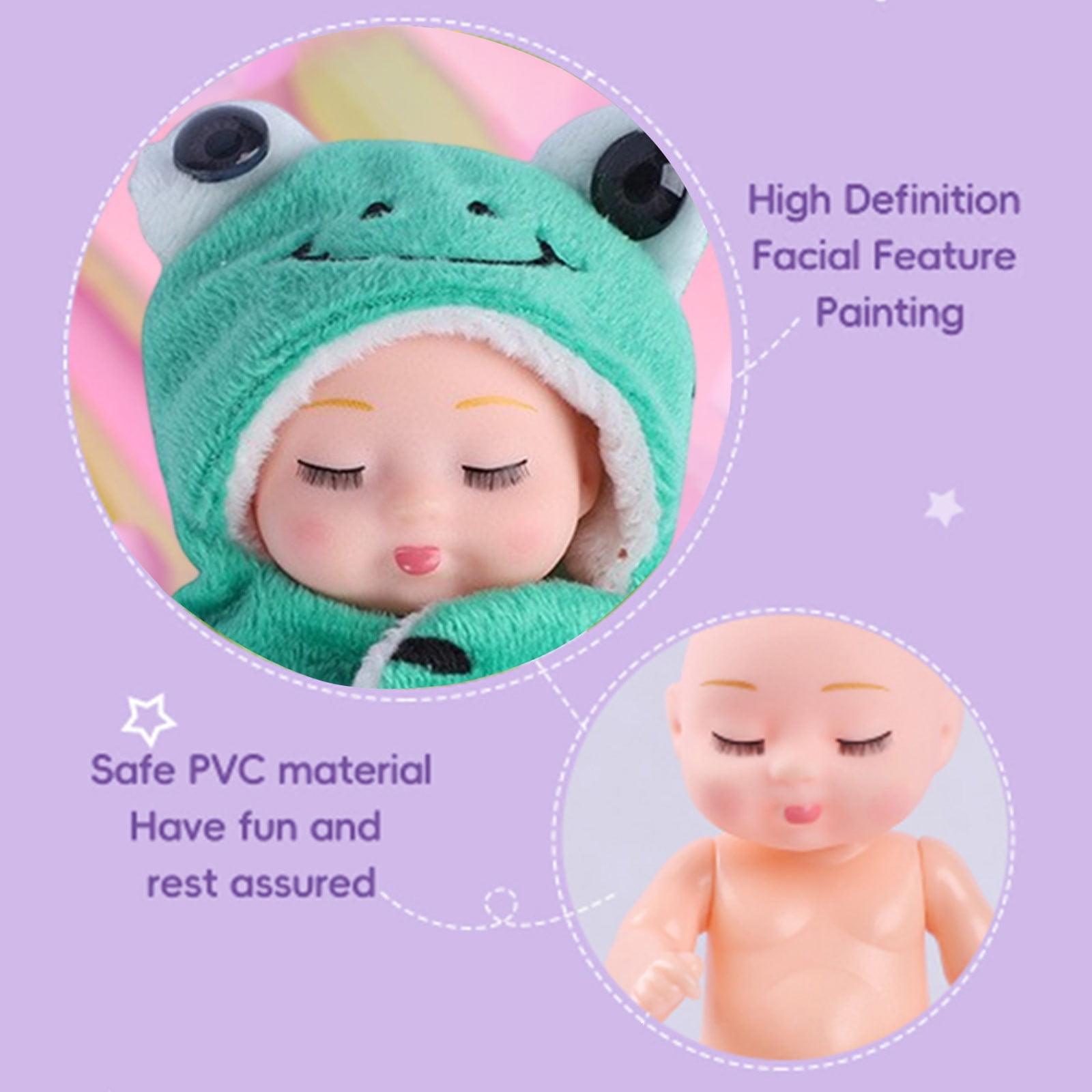 Tarmeek Mini Baby Doll Toy Set with Animal Costume (5 in) 5iij4