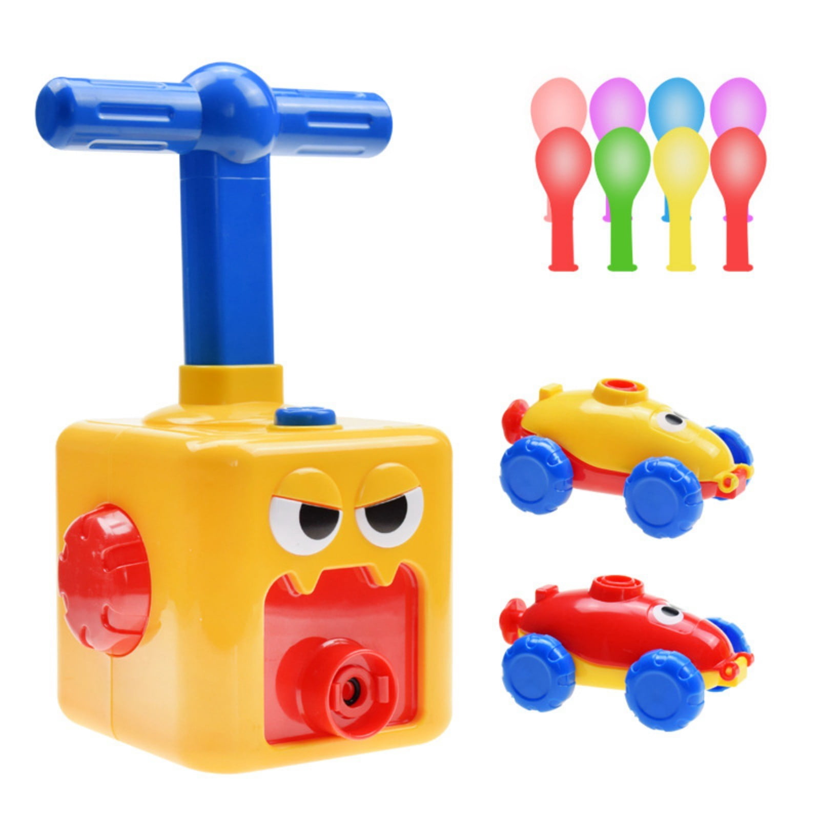 XUYAN Balloon Powered Car Inertial Power Racer Educational Science Toy (Yellow, 1 Pack) r7khj