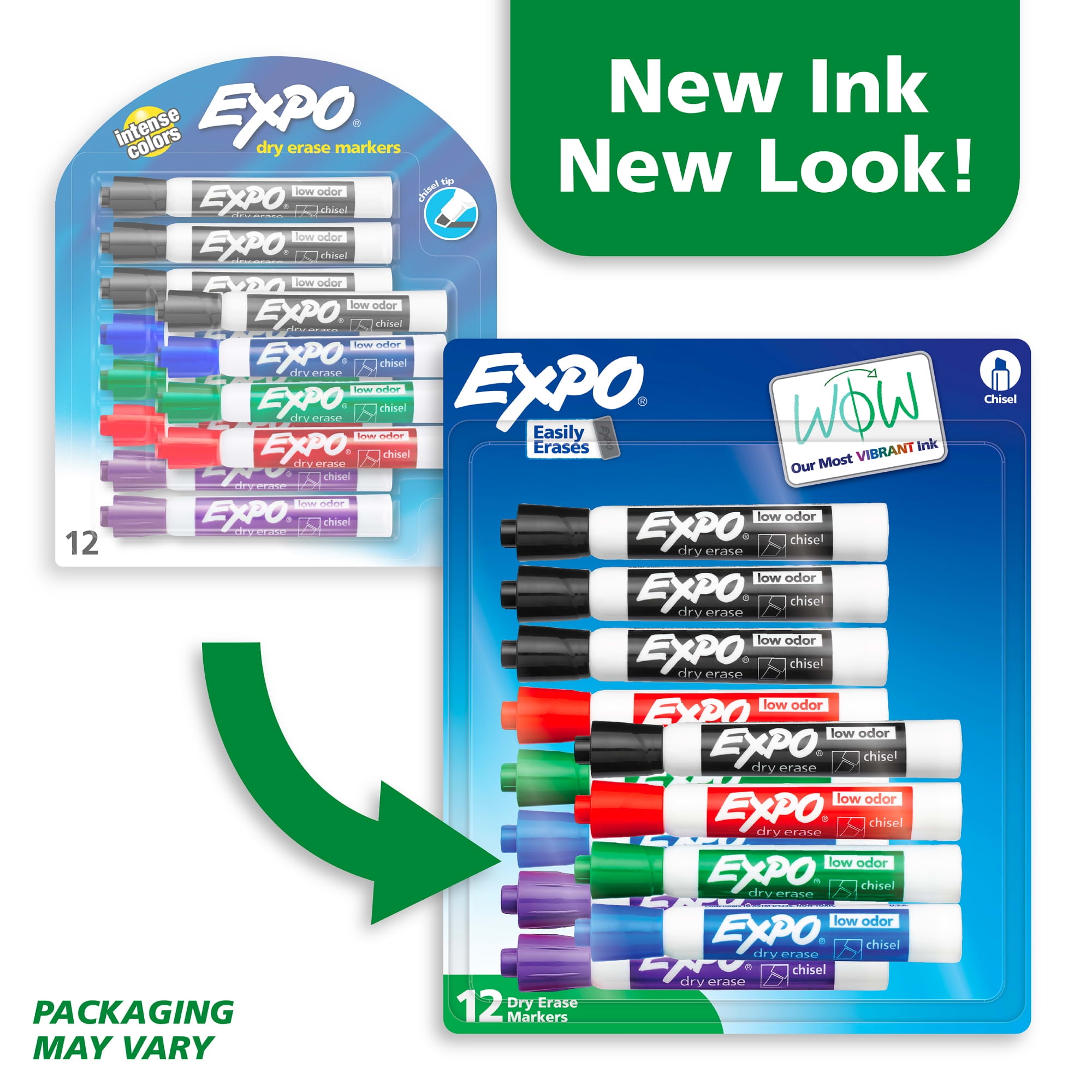Expo Low Odor Dry Erase Markers, Chisel Tip, Assorted Colors (12 Count) mdomq