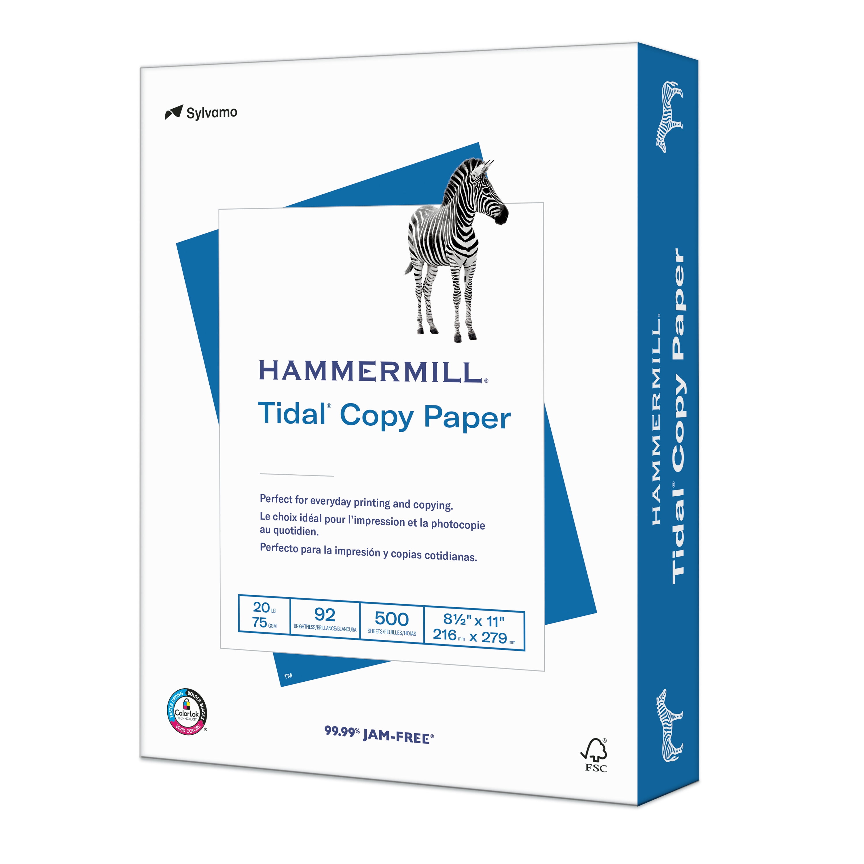 Hammermill Tidal Printer Paper, Multipurpose Copy Paper for Home and Office (White, 8.5 in x 11 in, 5,000 Sheets) 1ioa5