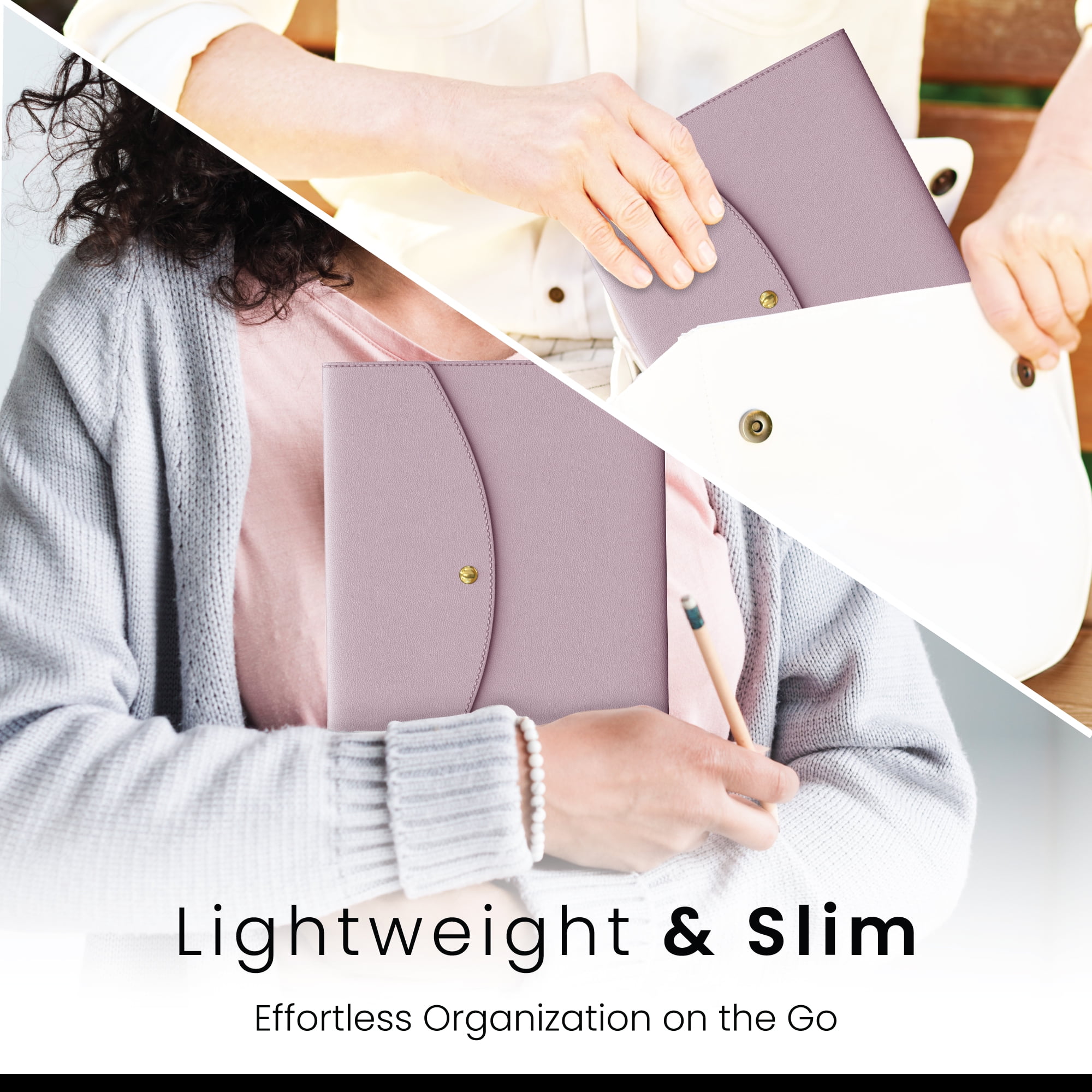 Note Wrap Slim Lightweight Organizer Folio Cover for Rocketbook, Journal, Planner, and Notebook (Letter Size) fkjby