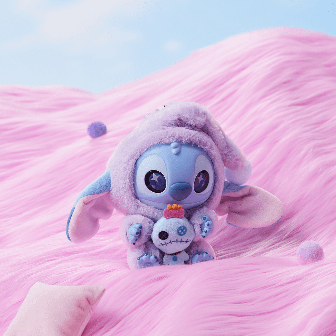 Miniso Disney Stitch Sleepy Snack Series Blind Box Plush Toy (Multicolor, 6.5 in) u3a5r