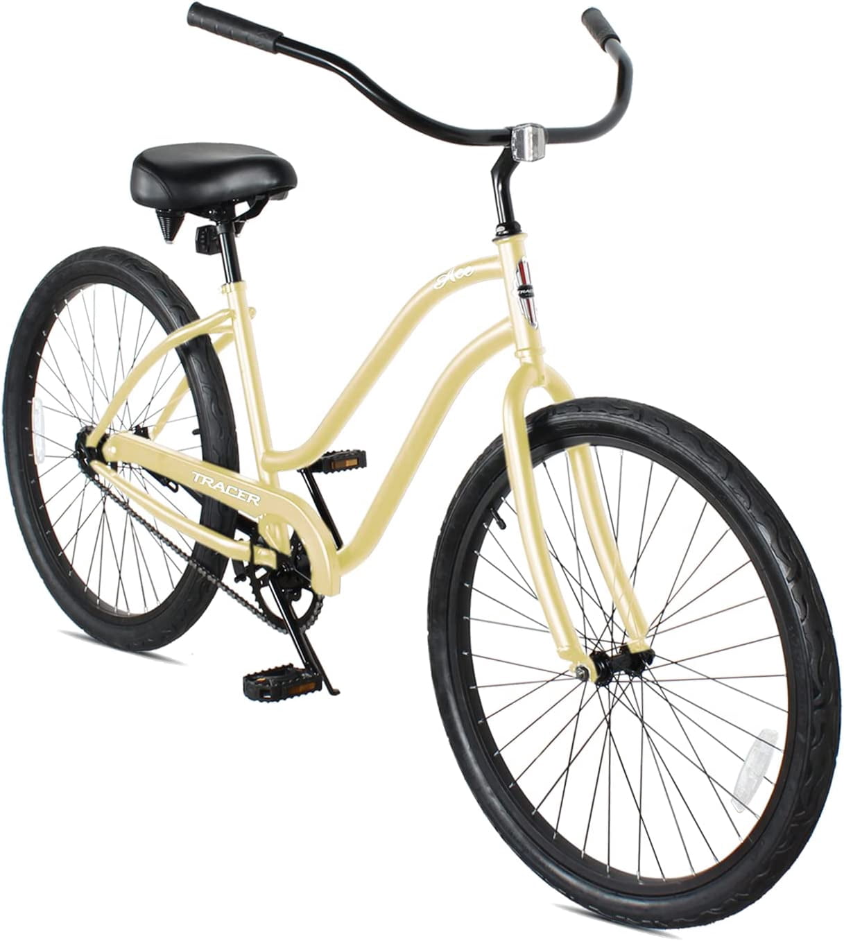 Tracer Products ACE Cruiser Bike, Step-Through Frame, Coaster Brake (Vanilla, 26 in) 8y6cc