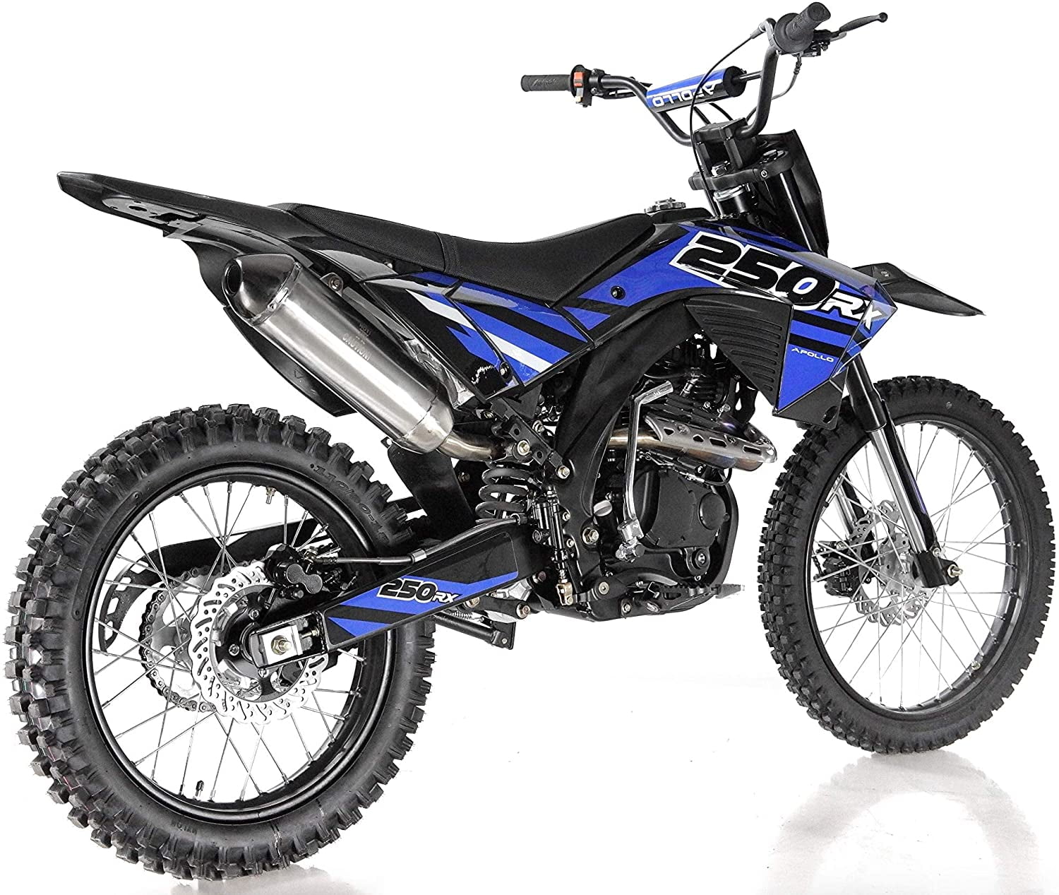 Futura APOLLO DB-36 Adult Gas Dirt Bike 250cc Manual Clutch (Black, 84.3 in) szd71