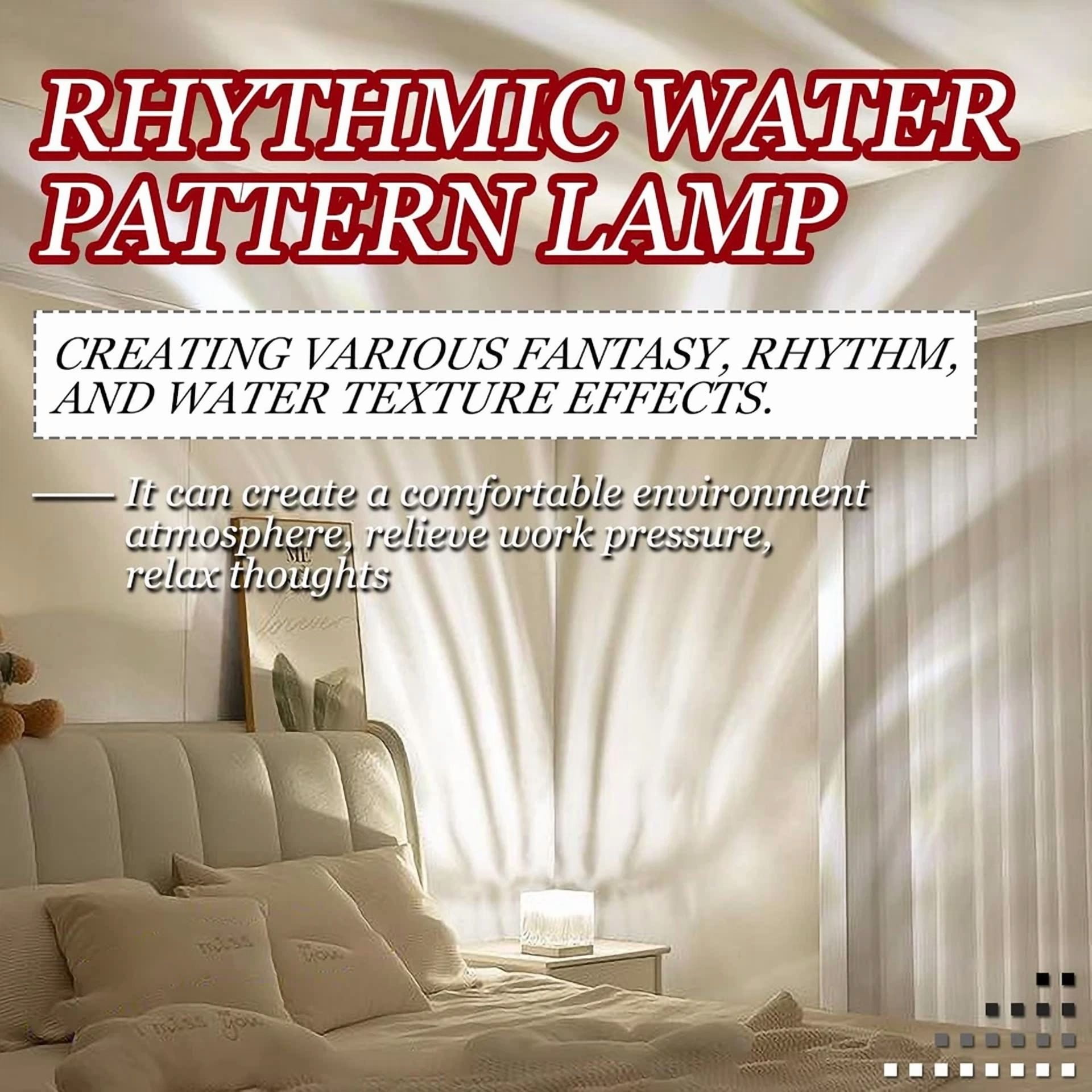 KLYNE Ocean Wave Northern Lights Projector Lamp 16-Color LED Night Light (Cordless, 1 Unit) uxrbb