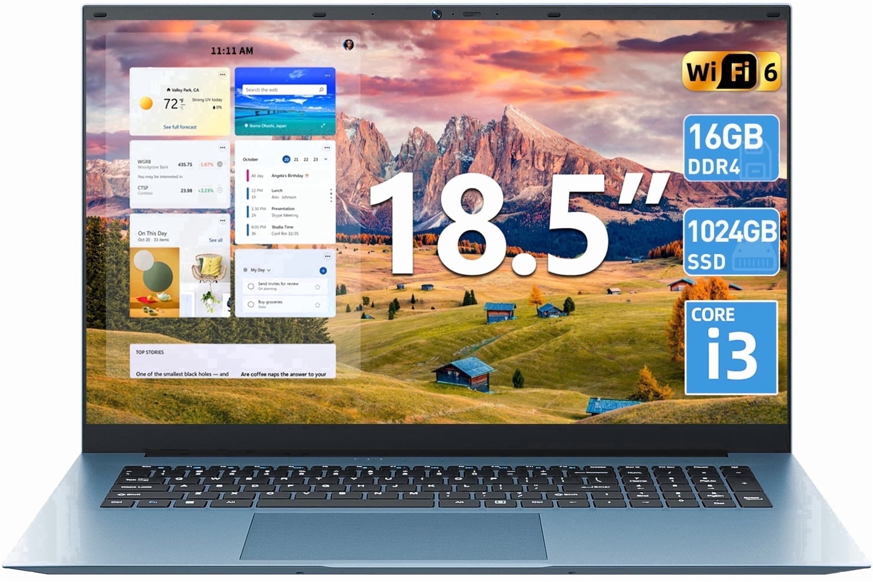 SGIN 18.5 in Laptop Windows 11 Intel Core i3 16GB RAM 1TB SSD FHD IPS Display (Grey, 18.5 in) 5agkc