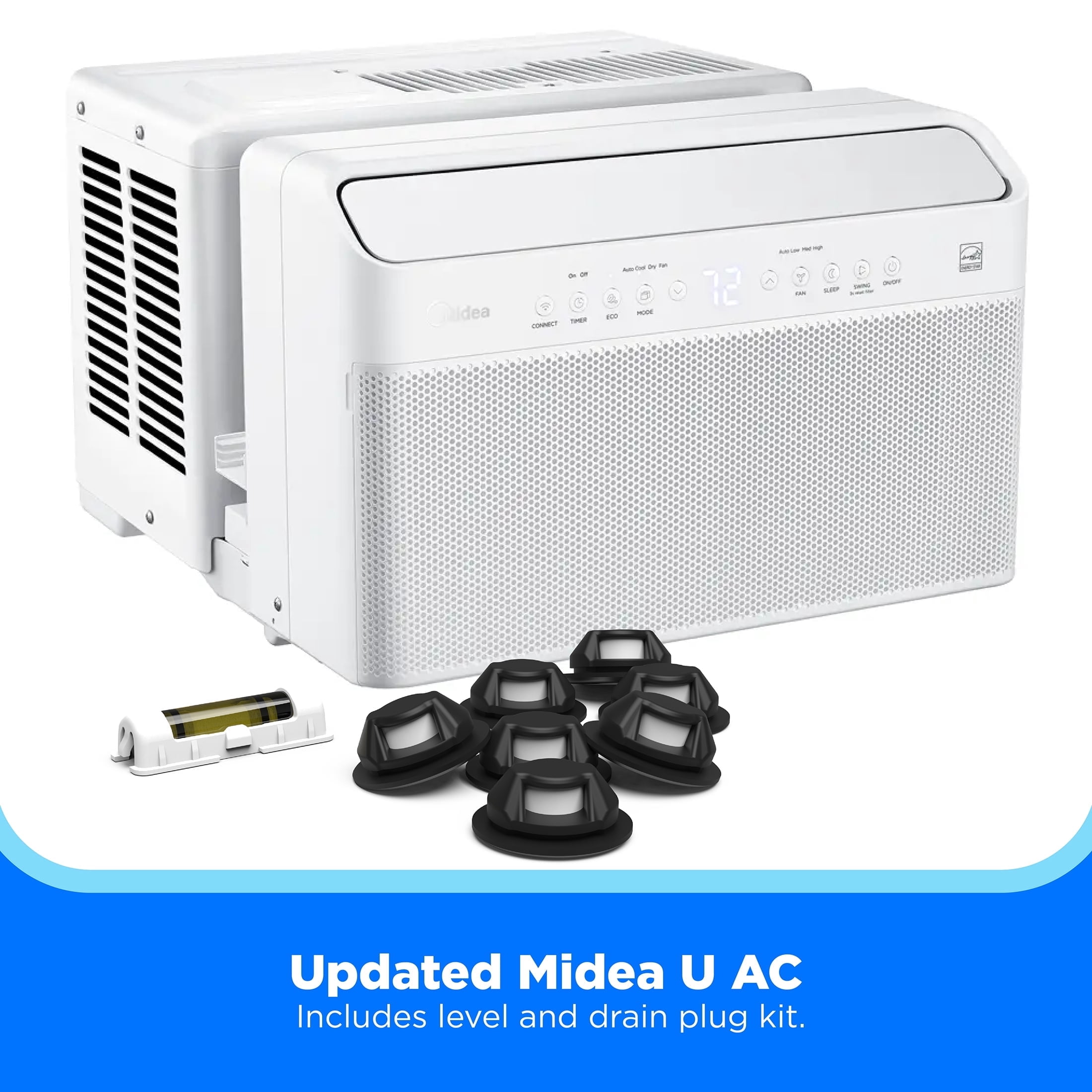 Midea 8,000 BTU Smart Inverter U-Shaped Window Air Conditioner (White, 350 sq ft) t7jnw