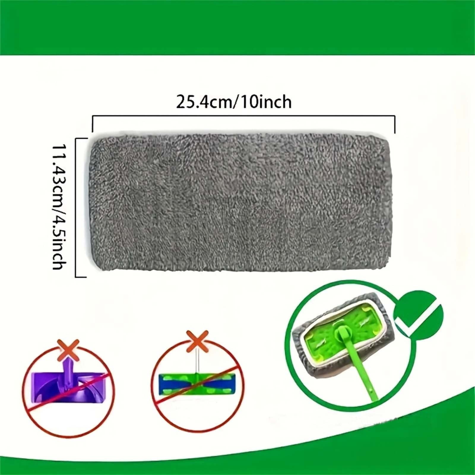 Gnmfd 5-Piece Microfiber Flat Mop Replacement Pads, Reusable Wet and Dry Cleaning Cloths for Hardwood and Tile Floors (Small and Medium, 5-Pack) g8cke