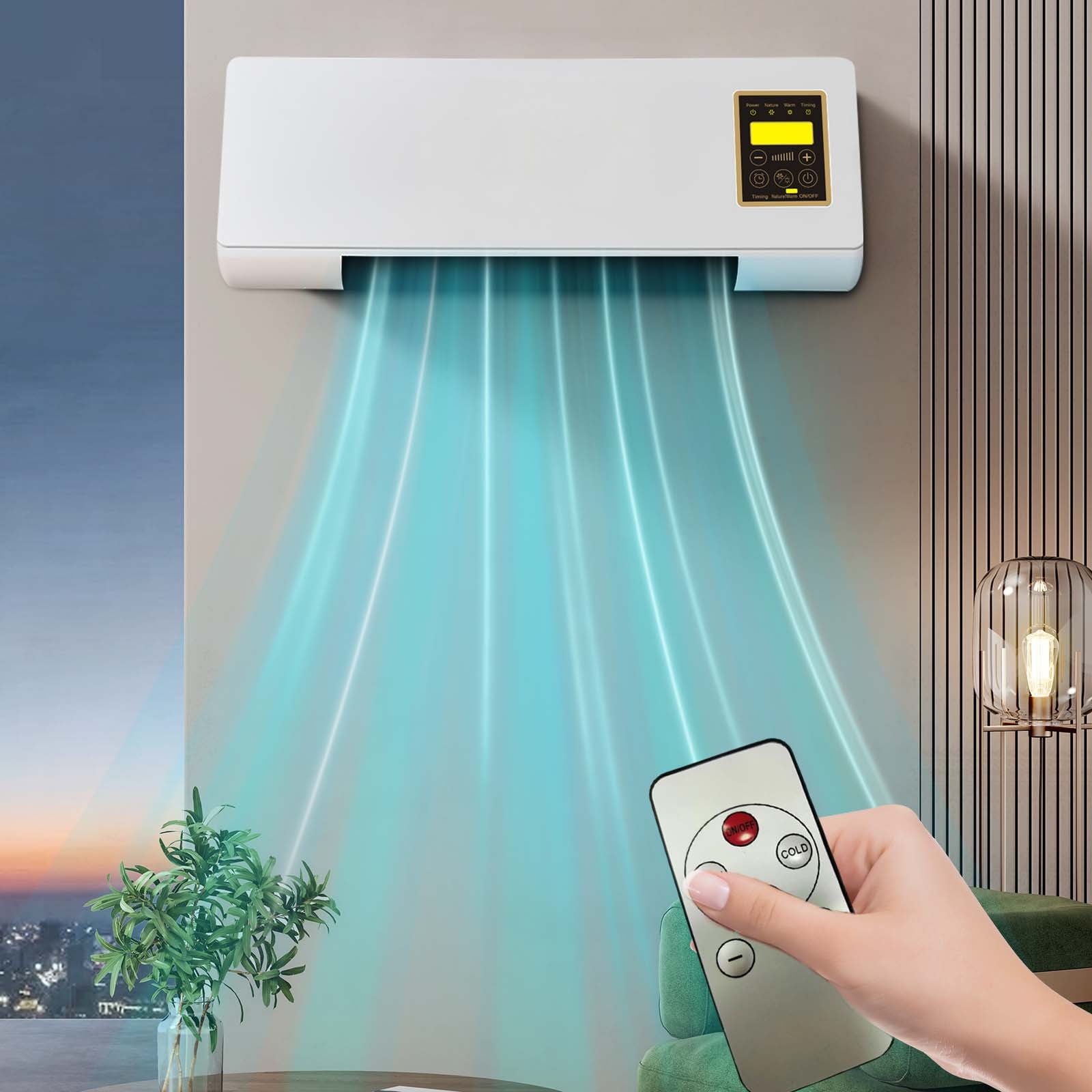 FYHALE 8,000 BTU Through-the-Wall Air Conditioner, Efficient Cooling for 440 Sq. Ft. Rooms, Remote Control Included (White) 60d3x