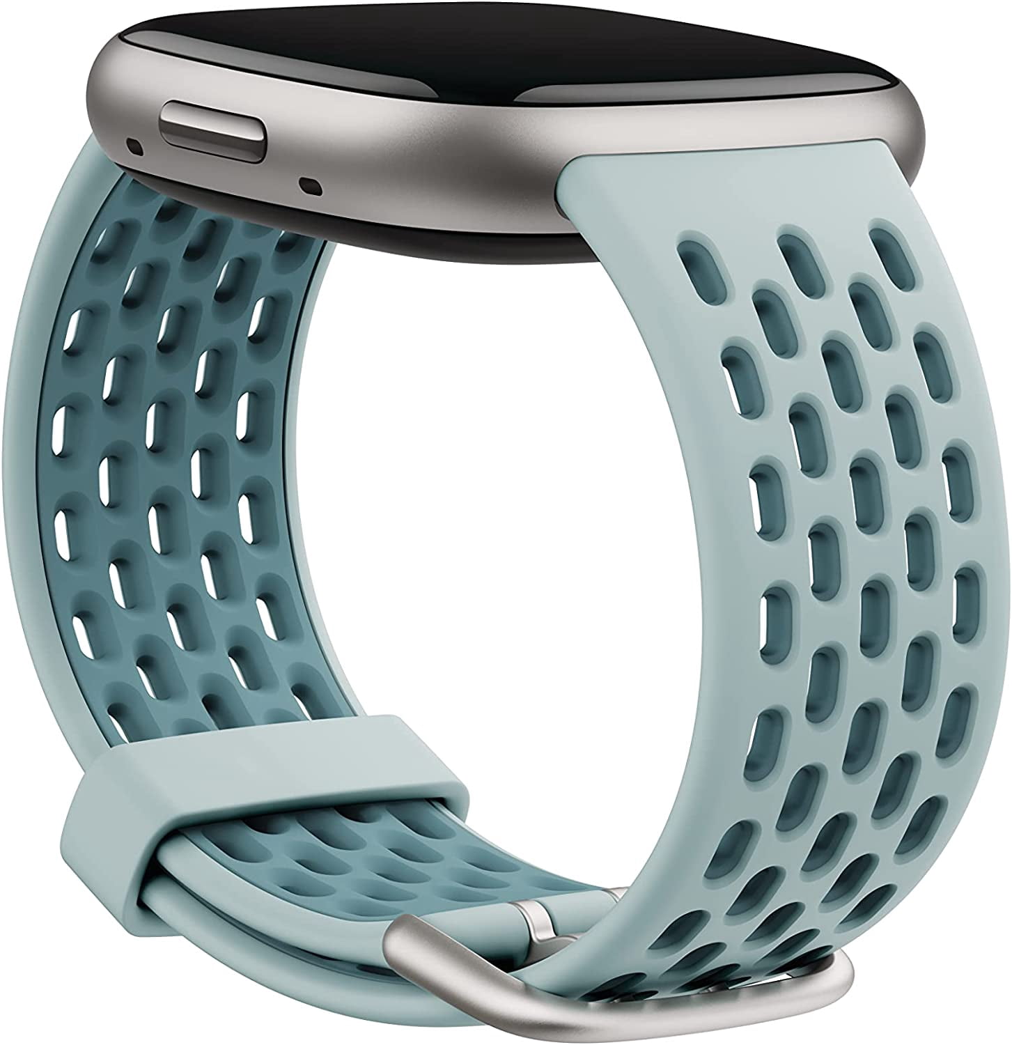 Fitbit Replacement Band for Versa 4, Sense 2, and Charge 5 (Sea Blue, 7.7 in) u114p - Image 2