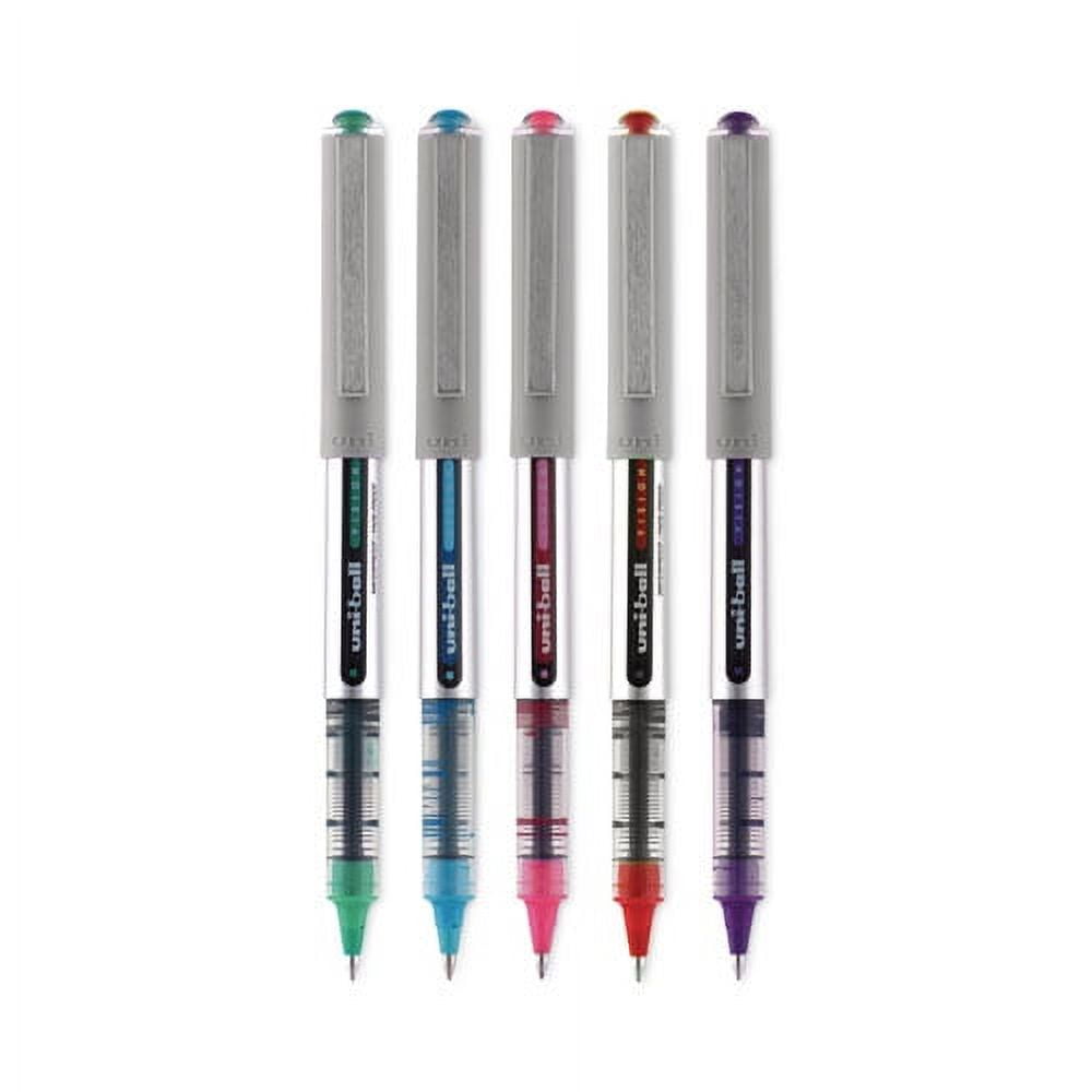 uniball Vision Roller Ball Pen, Fine Point 0.7 mm, Smooth Flowing Ink (Assorted Colors, 10 Count) 03tx8