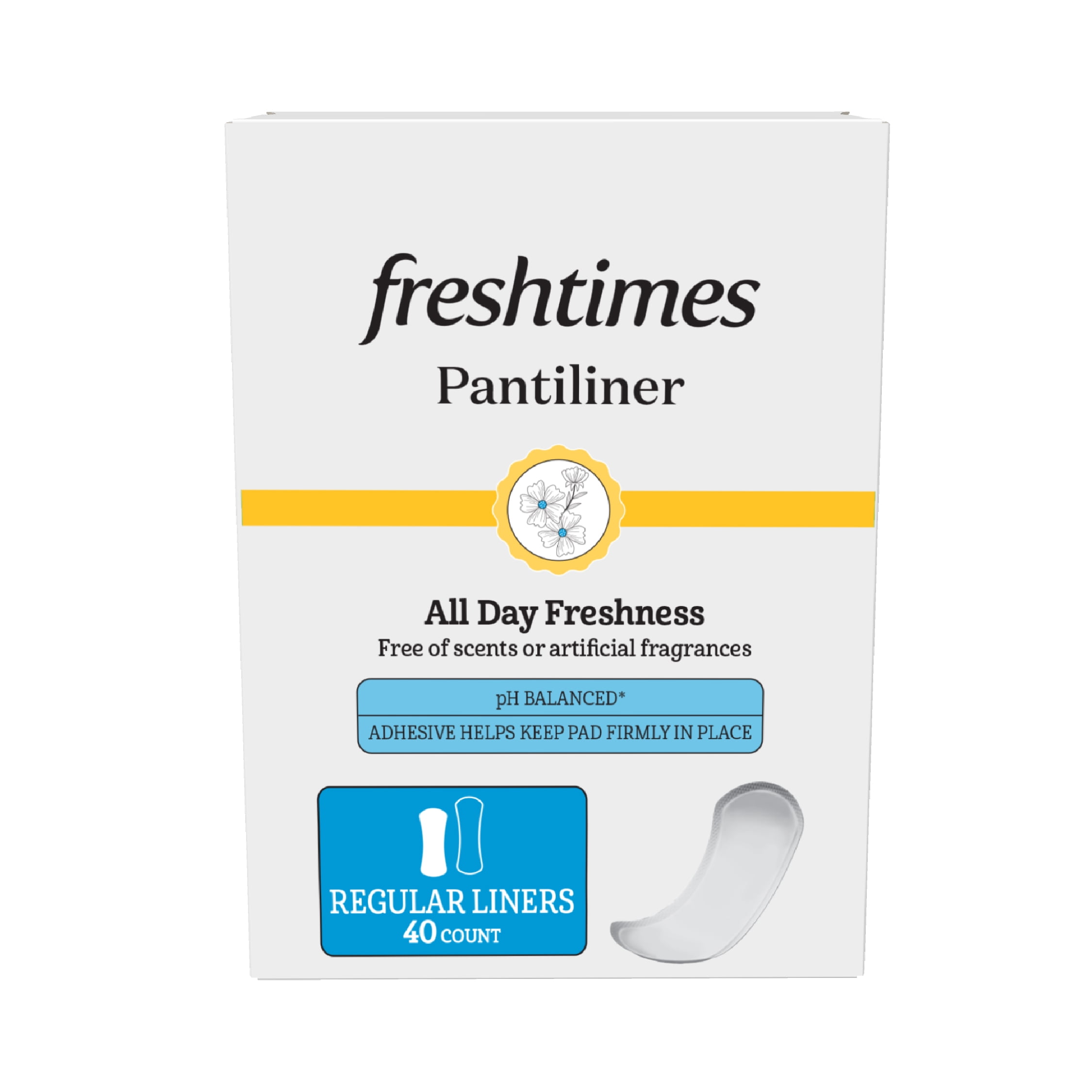 Equate Freshtimes Pantiliners, Regular, Unscented (6 Pack, 240 Count) frko6