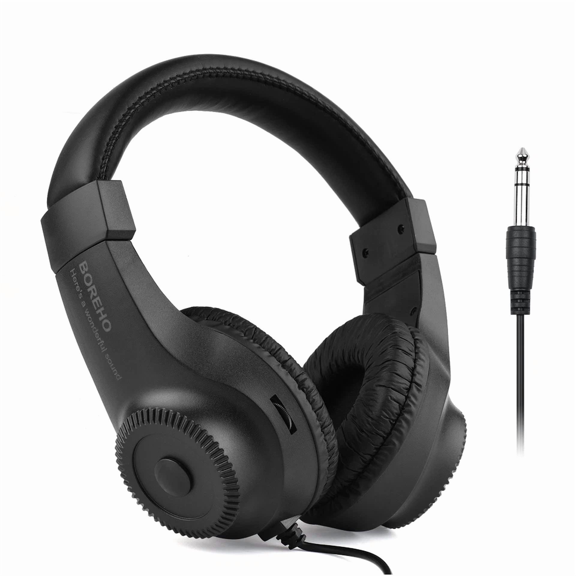 Rhea Wired Over-Ear DJ Studio Monitor Headphones (Black, 1 Pack) cbxw6