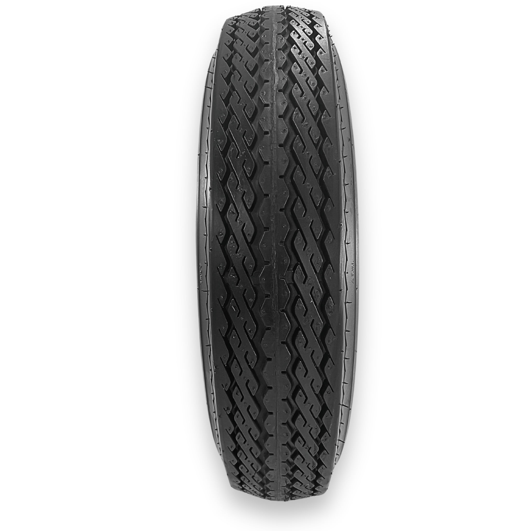 RubberMaster 4.80-12 4 Ply Highway Rib Tire and 5 on 4.5 Modular Wheel Assembly (White, 1 Pack) dj2c3