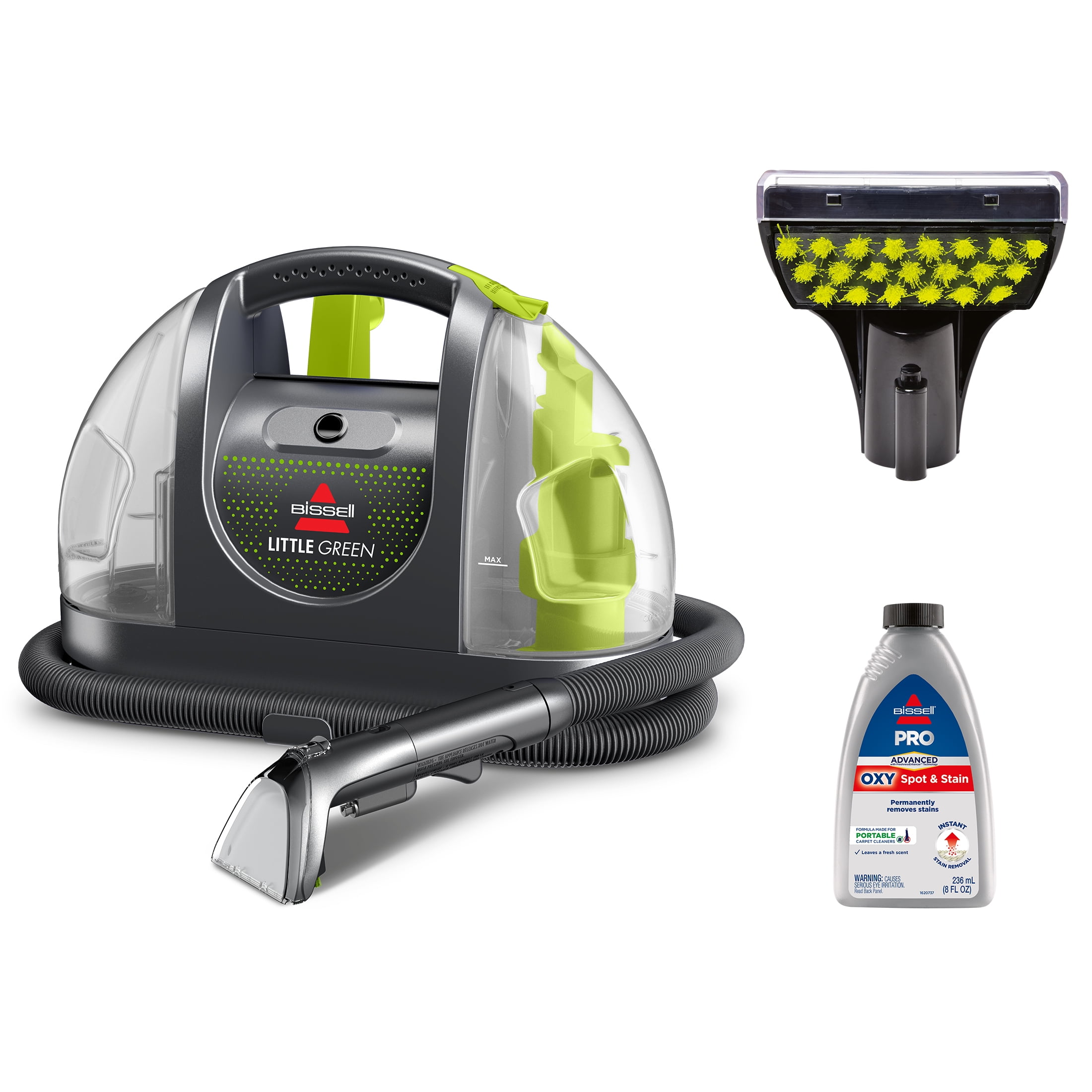 BISSELL Little Green Portable Deep Cleaner for Carpet, Upholstery, and Auto (Green, 48 fl oz Tank) i2xj1
