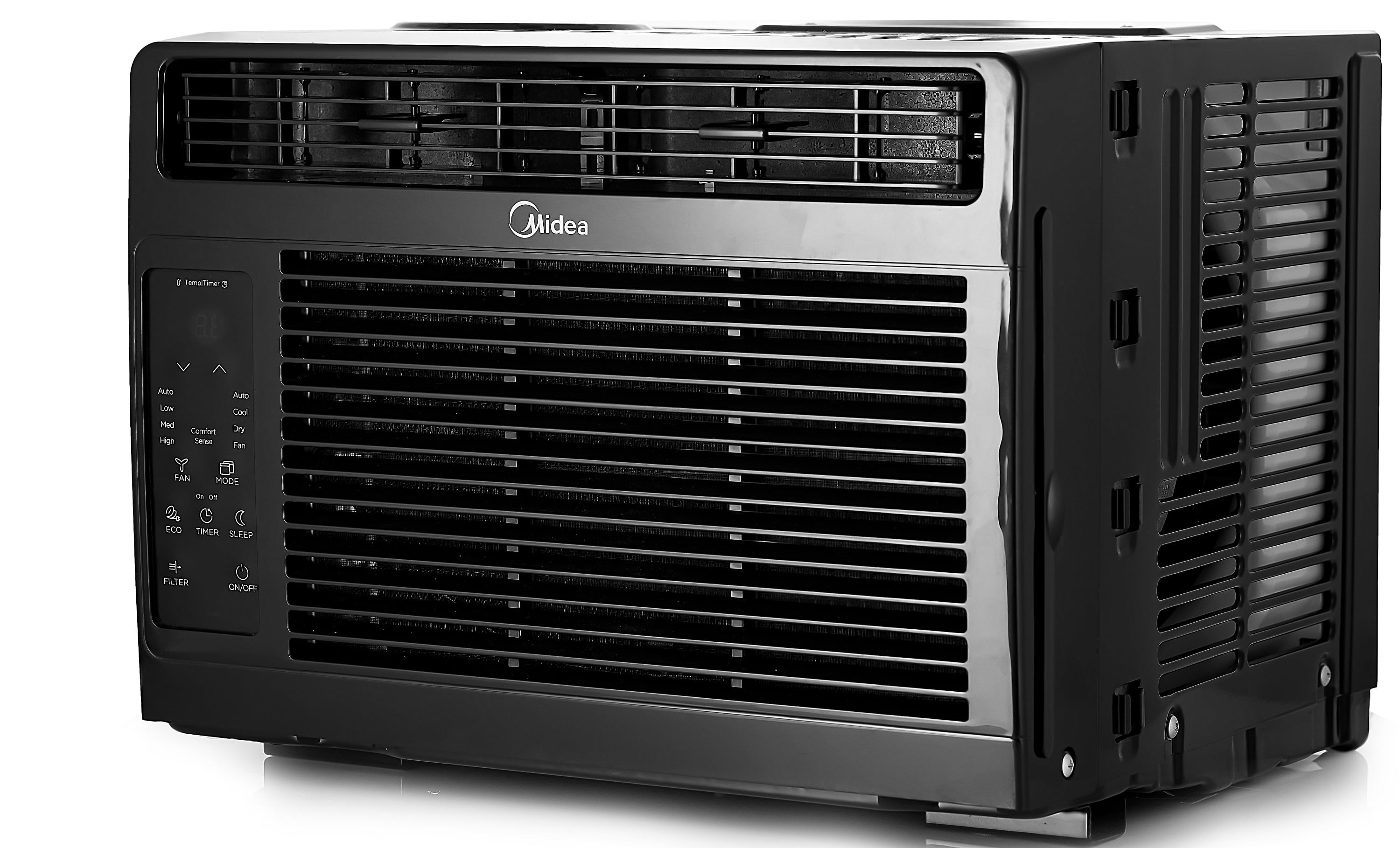 Midea 6,000 BTU Window Air Conditioner with Comfort Sense Remote (Black, 2 Pack) 25zid