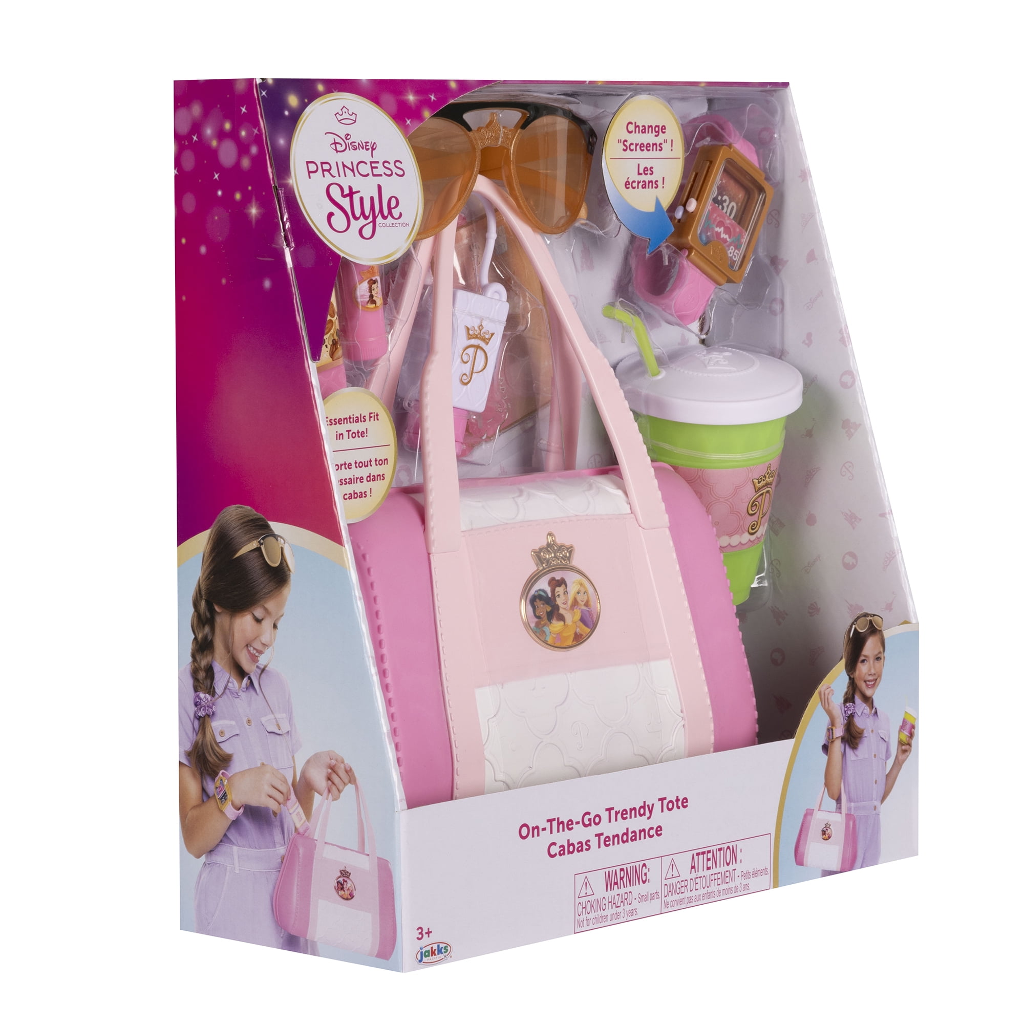 Disney Princess Style Collection On-The-Go Mom Play Set (Pink, 10 Piece Set) s0tbu