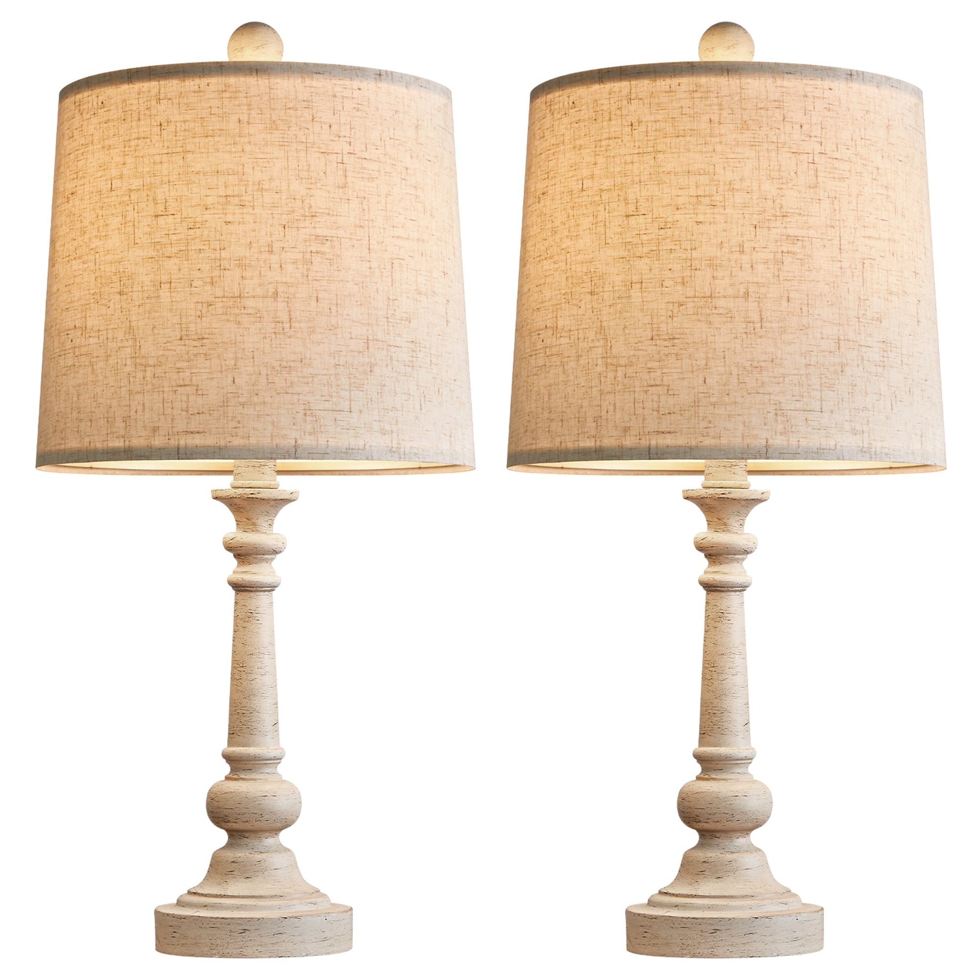 Oneach Retro Farmhouse Table Lamp Set (2-Pack, 20.25 in) y1pte