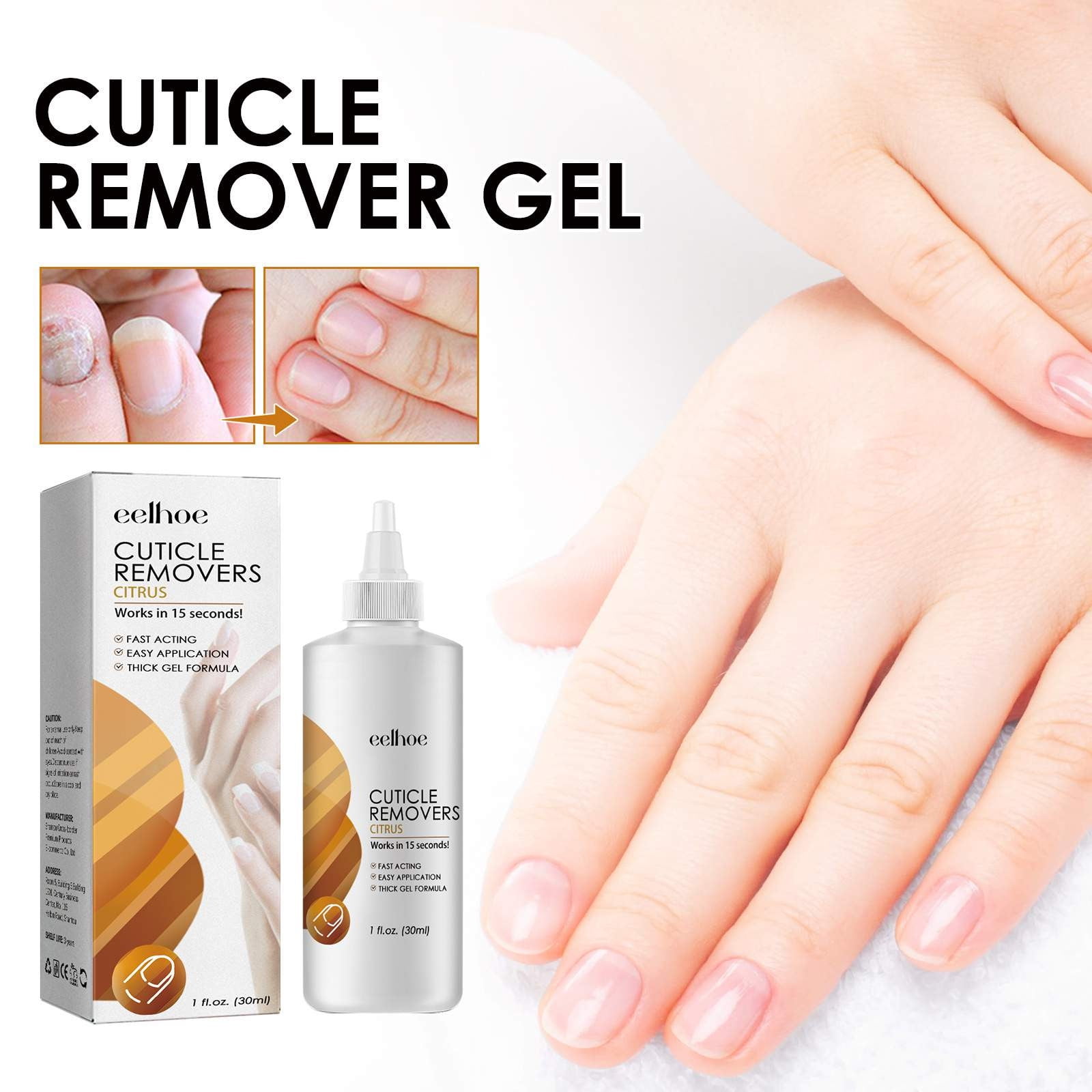 Beessbest Instant Cuticle Remover Gel, Professional Manicure & Pedicure Nail Care Treatment (1 fl oz) 1qclh