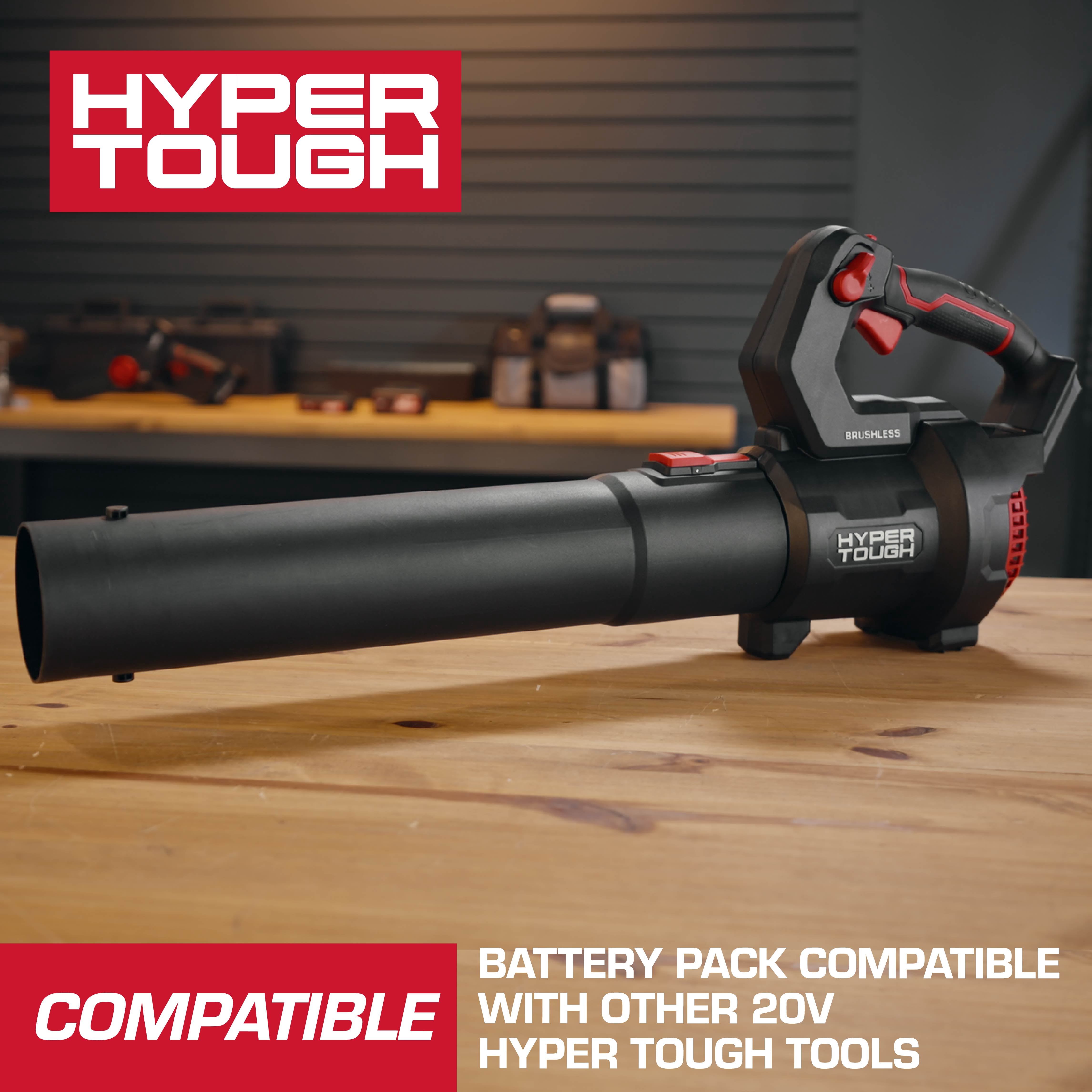 Hyper Tough 20V Brushless Cordless Leaf Blower with 4.0Ah Battery and Charger (460 CFM, 110 MPH) oo192